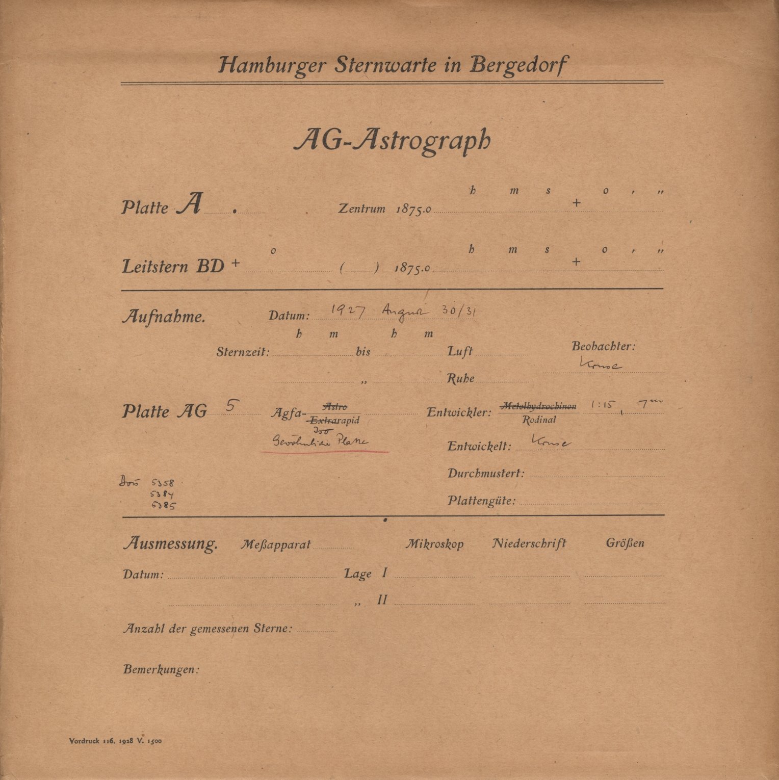 Plattenhuelle AG00005
