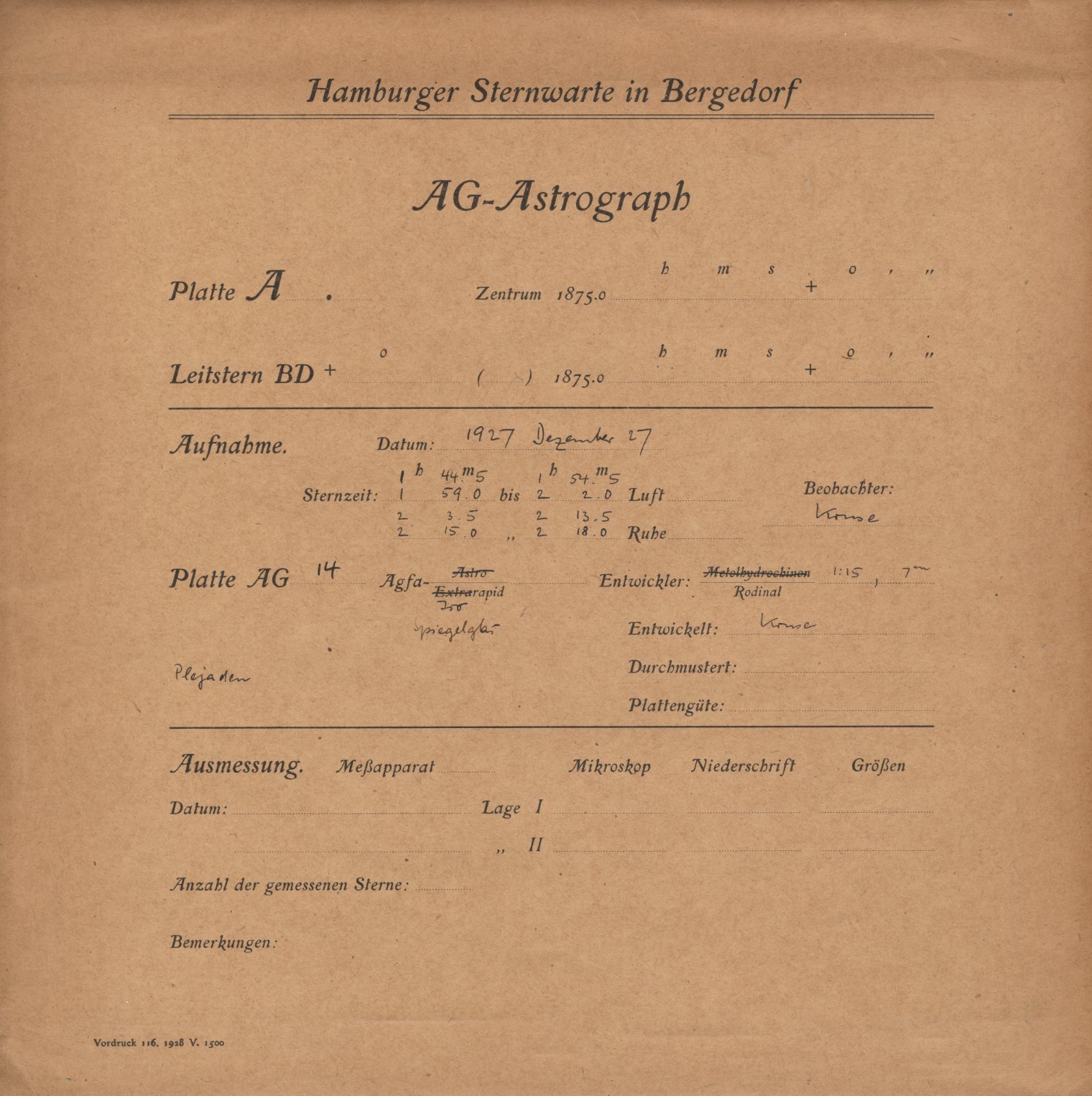 Plattenhuelle AG00014