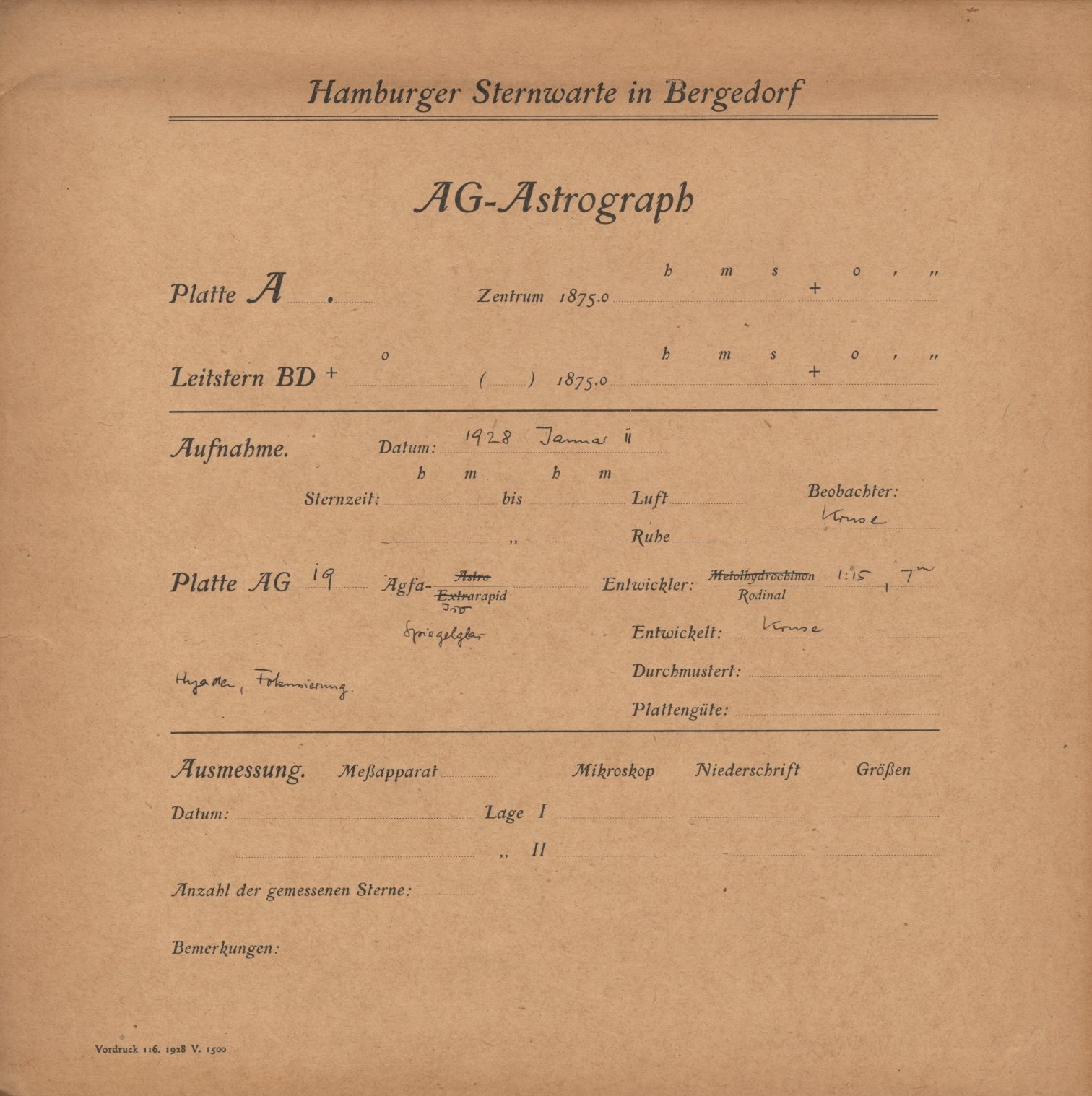 Plattenhuelle AG00019