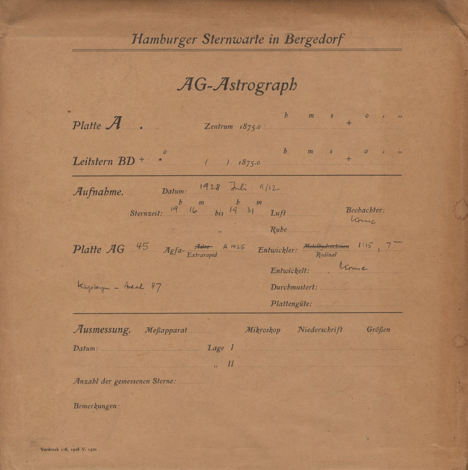 Plattenhuelle AG00045