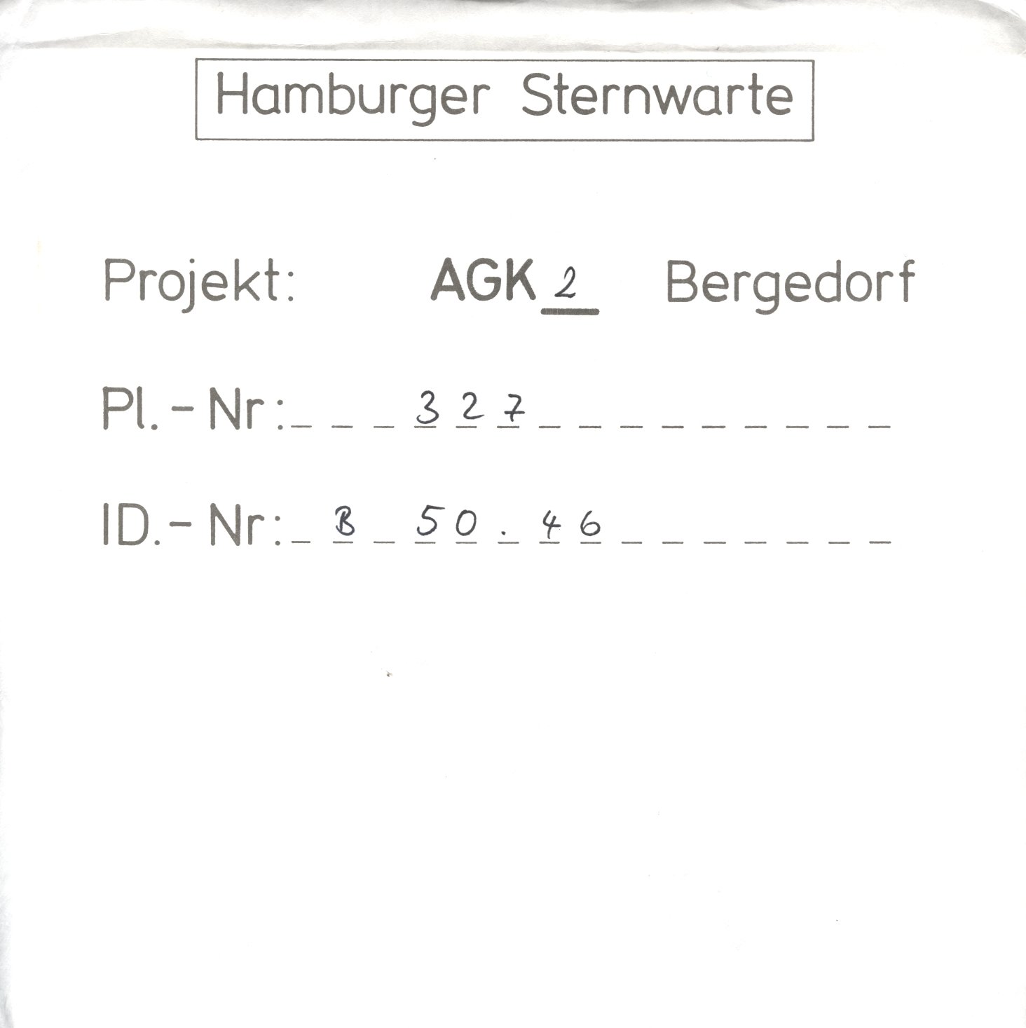 Plattenhuelle AG00327