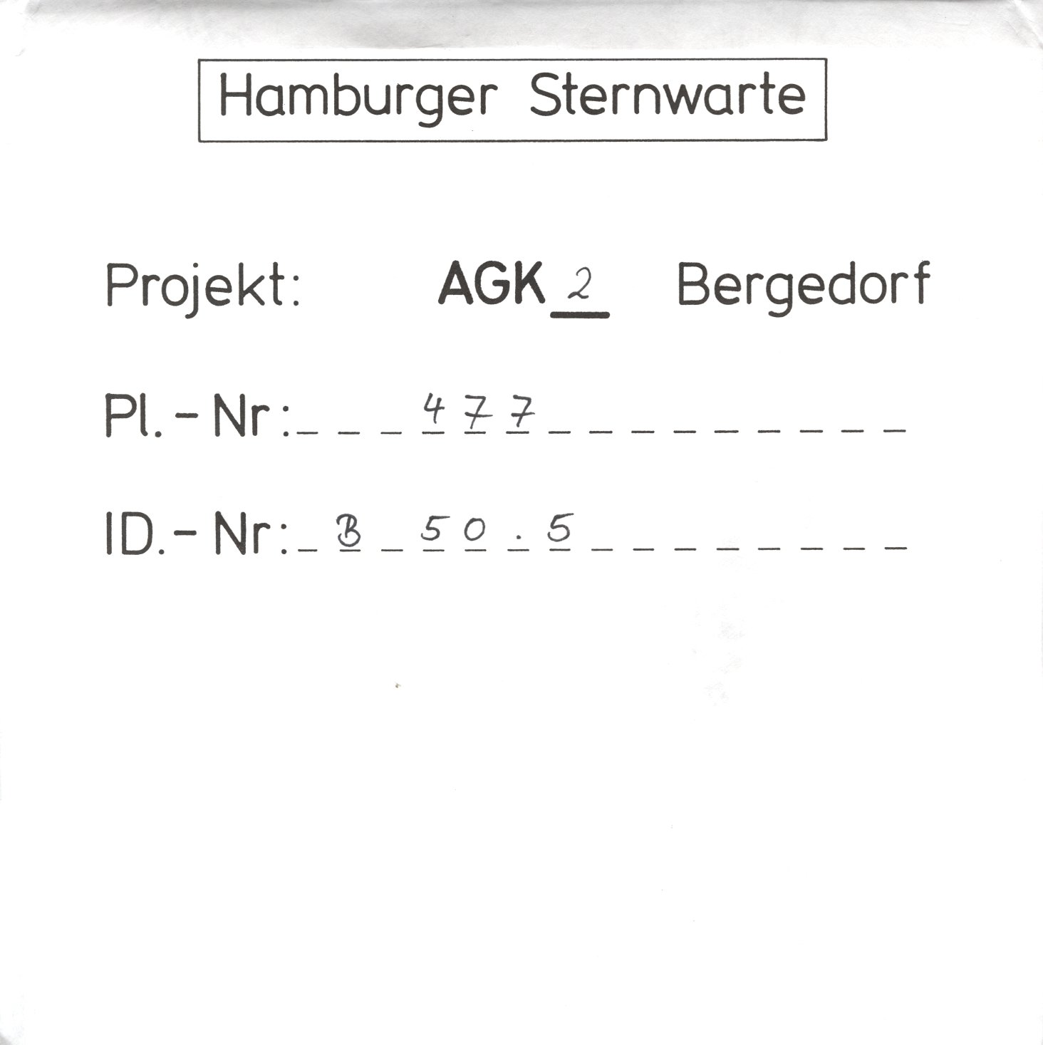 Plattenhuelle AG00477