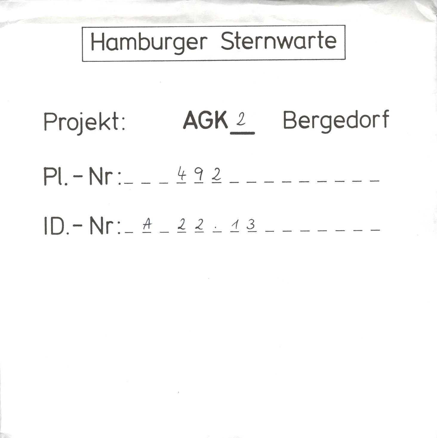 Plattenhuelle AG00492