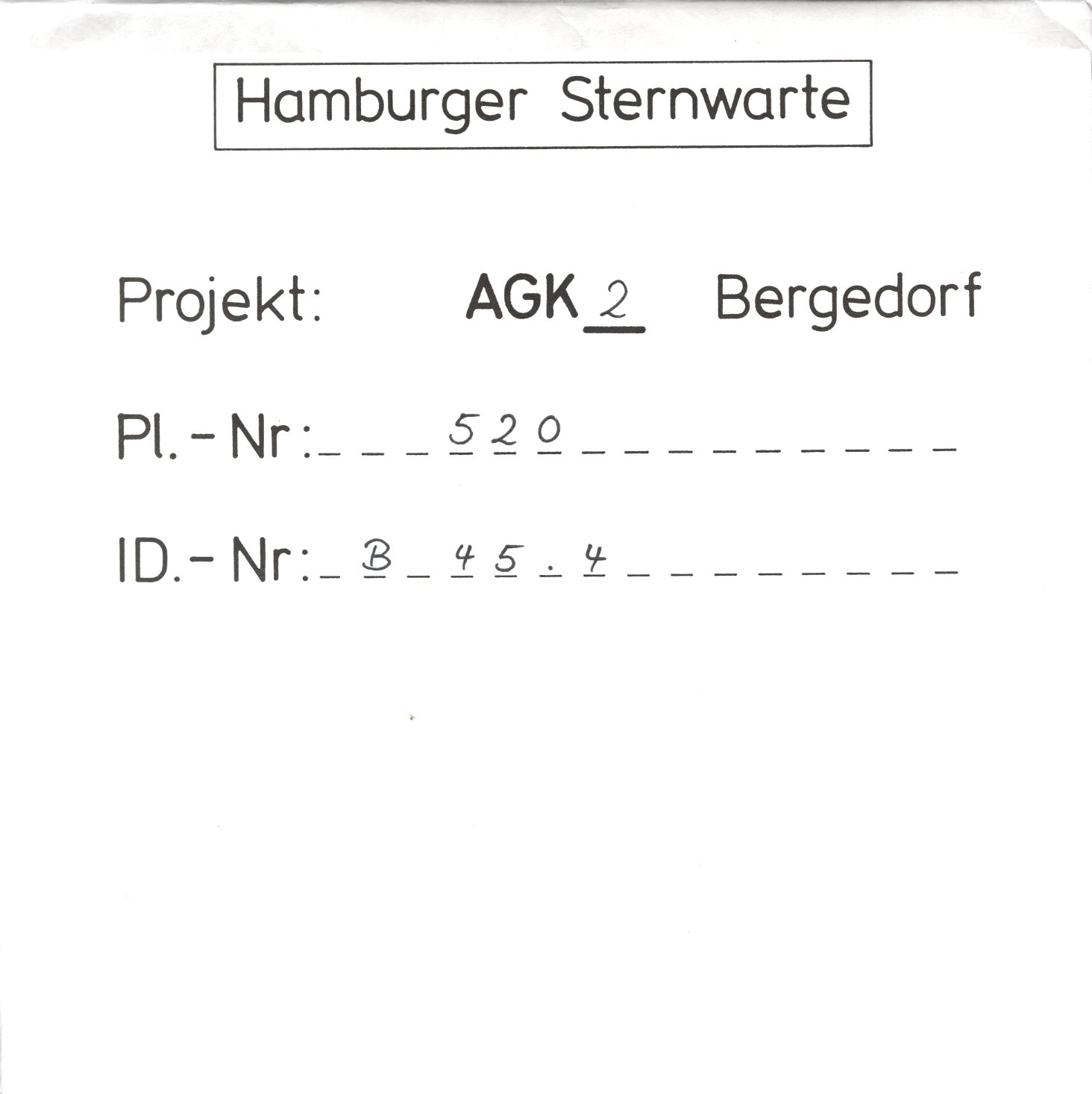 Plattenhuelle AG00520