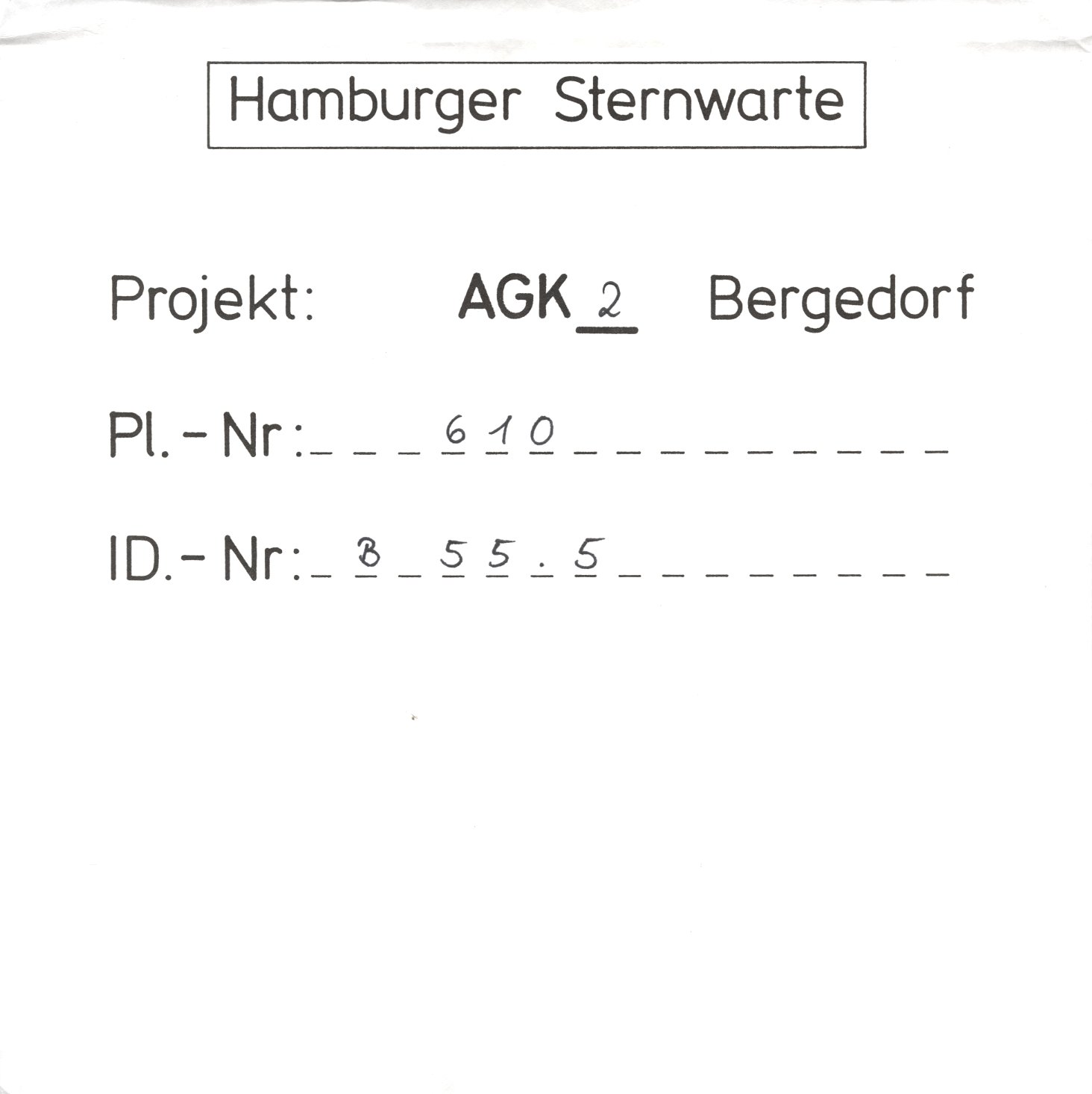 Plattenhuelle AG00610