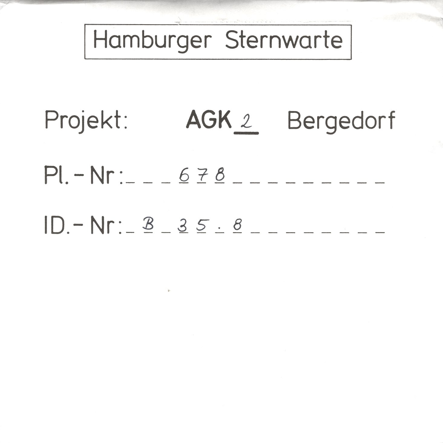 Plattenhuelle AG00678