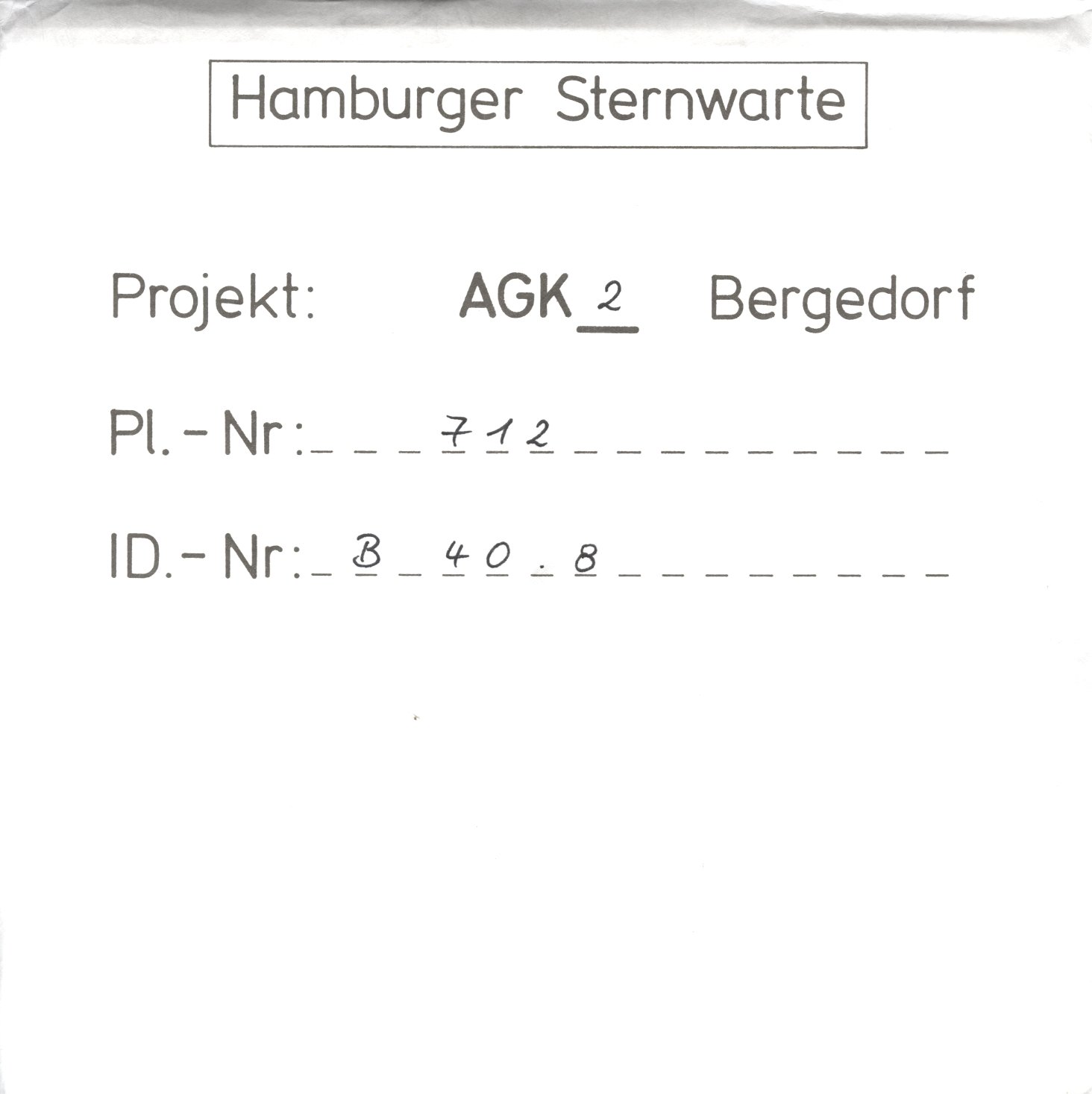 Plattenhuelle AG00712