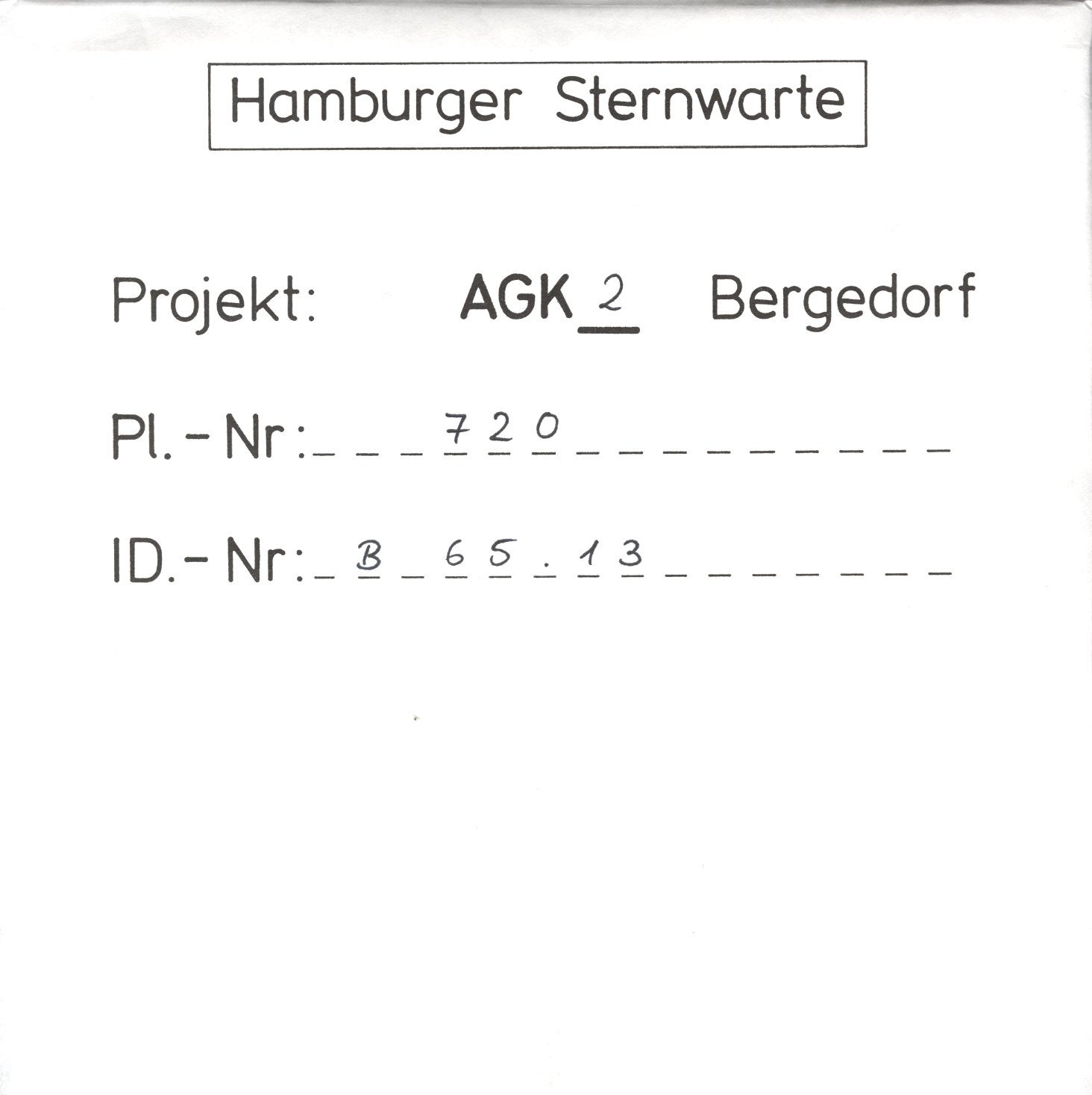 Plattenhuelle AG00720