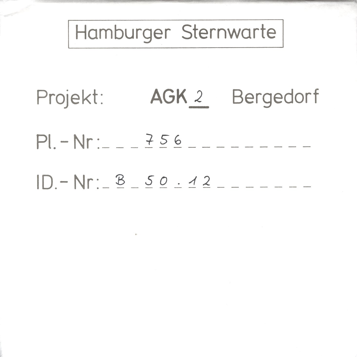 Plattenhuelle AG00756