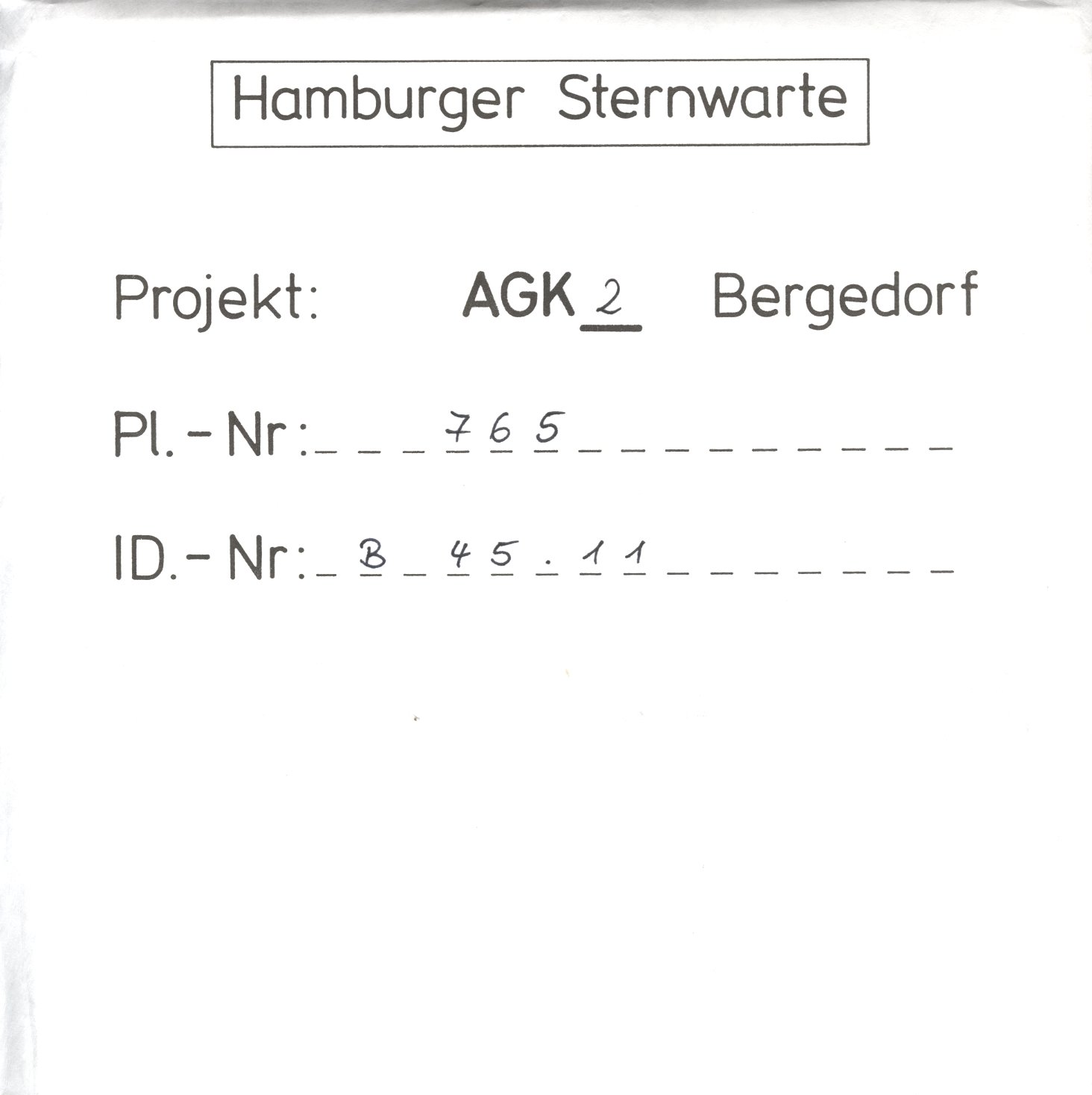 Plattenhuelle AG00765