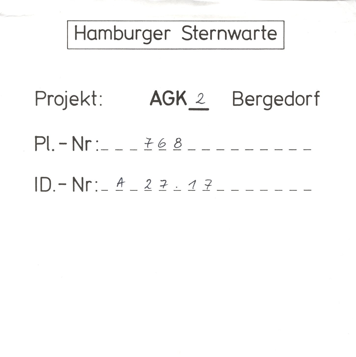 Plattenhuelle AG00768