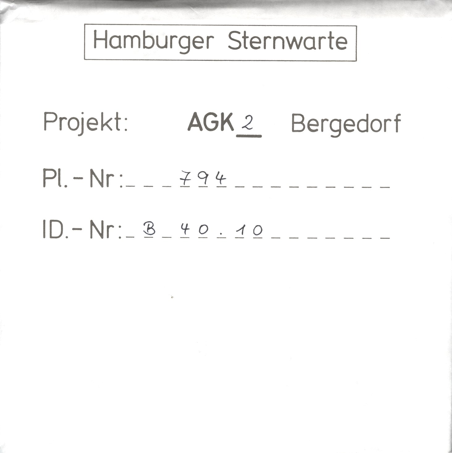 Plattenhuelle AG00794