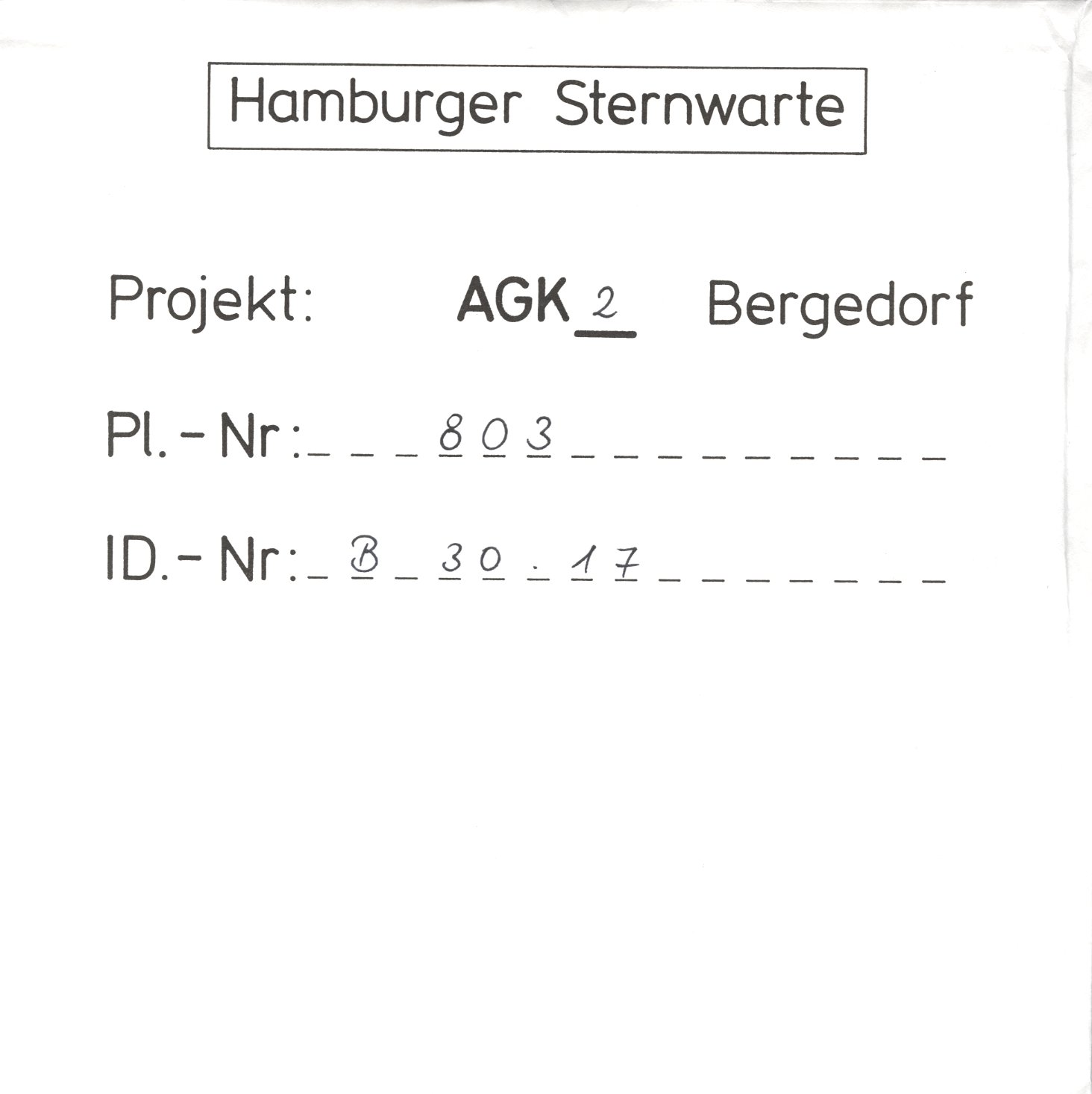 Plattenhuelle AG00803