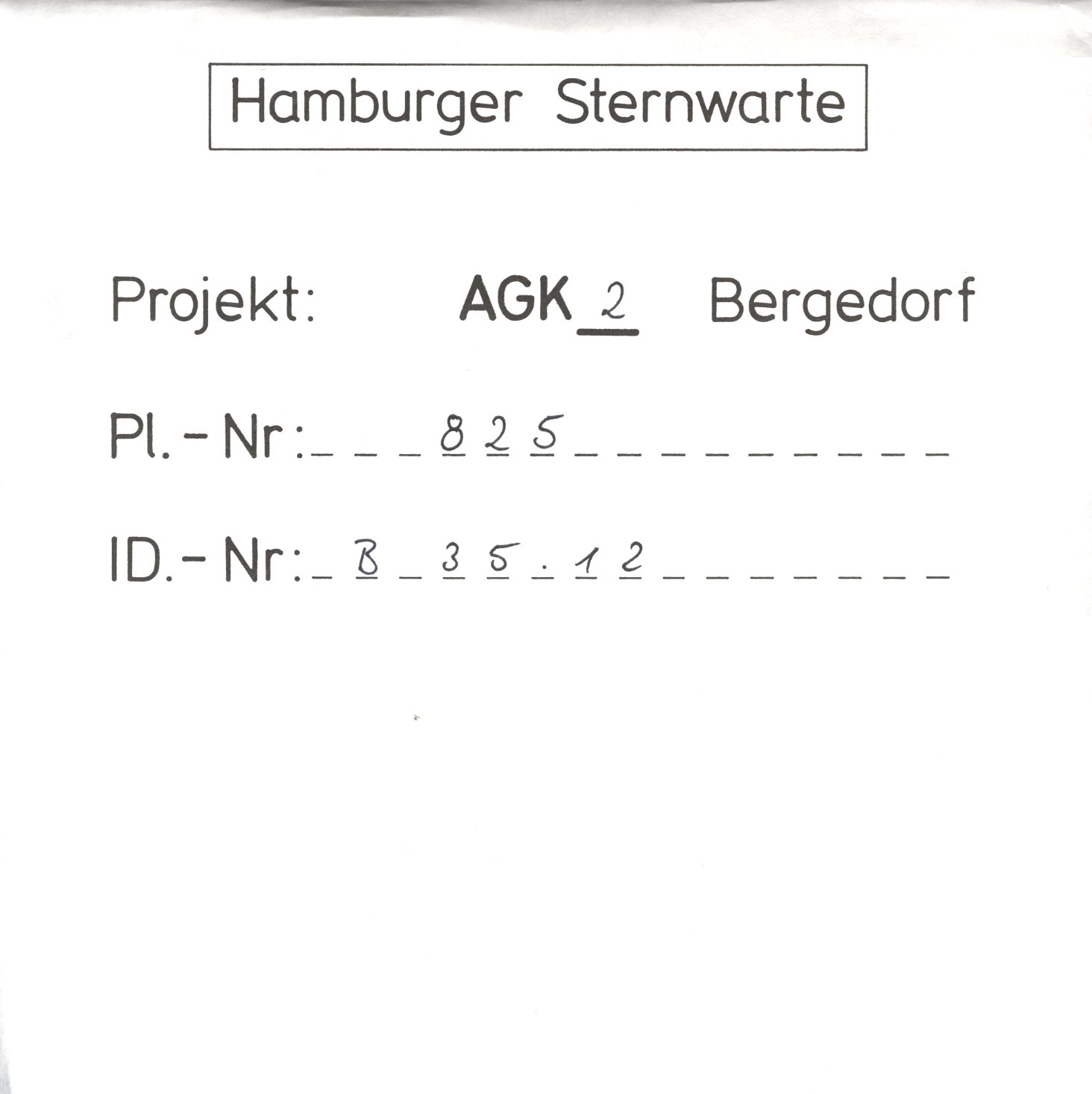 Plattenhuelle AG00825