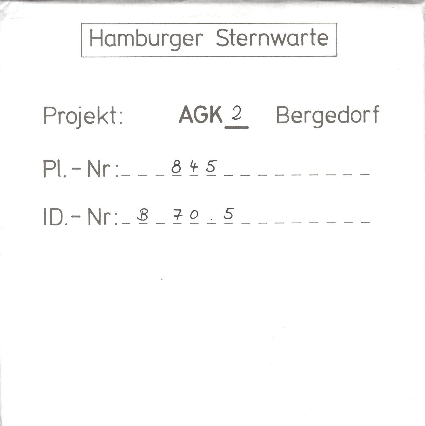 Plattenhuelle AG00845