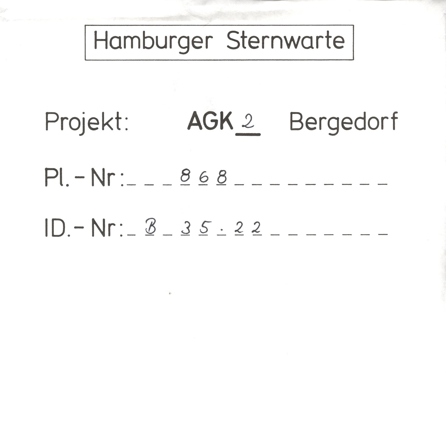 Plattenhuelle AG00868