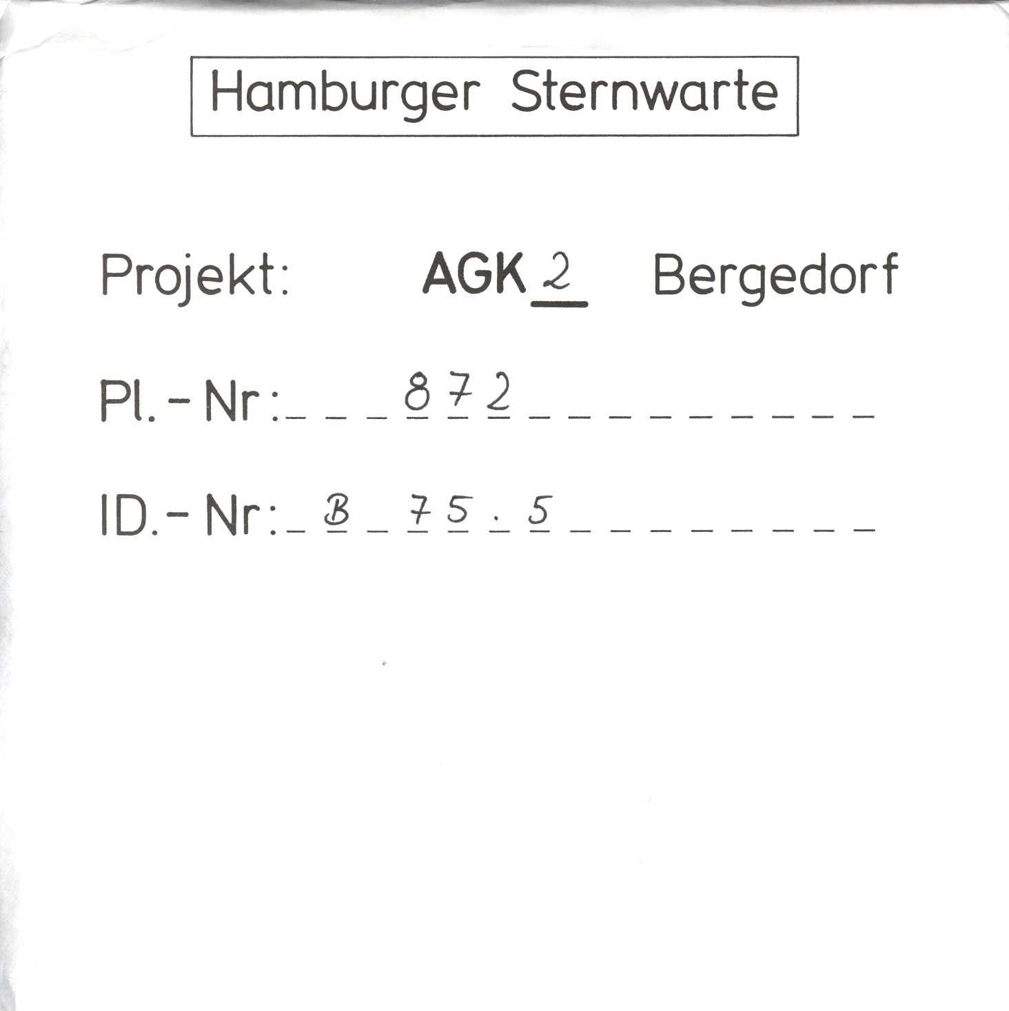 Plattenhuelle AG00872