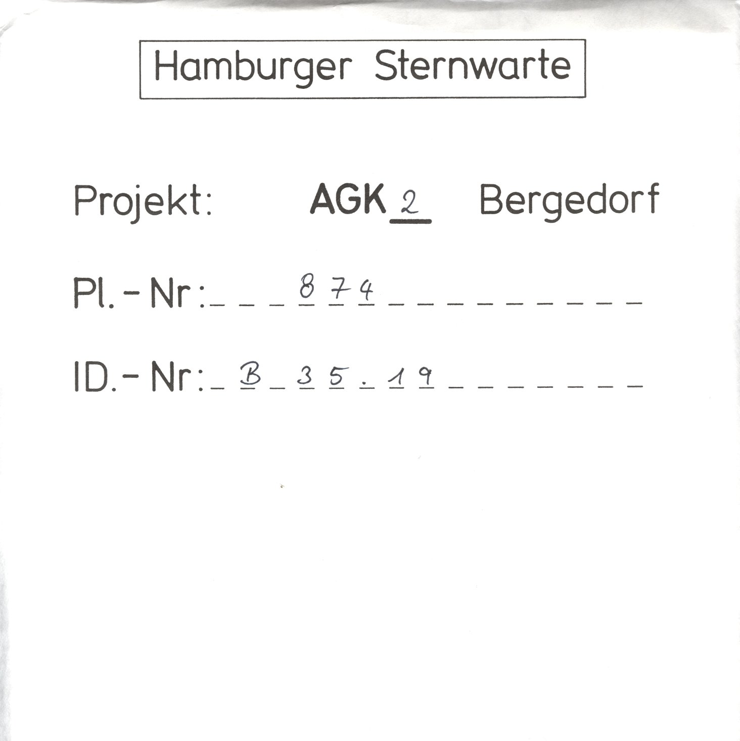 Plattenhuelle AG00874