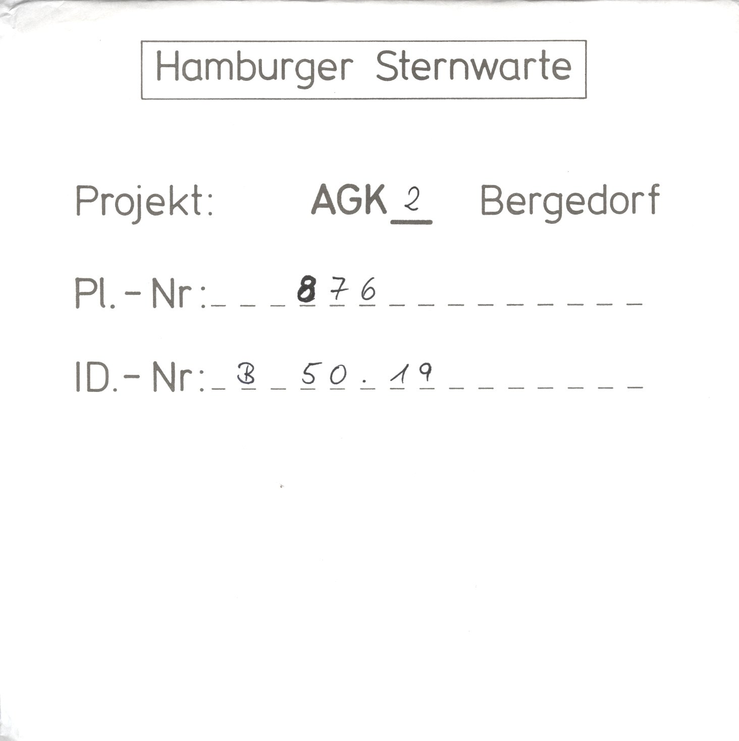 Plattenhuelle AG00876