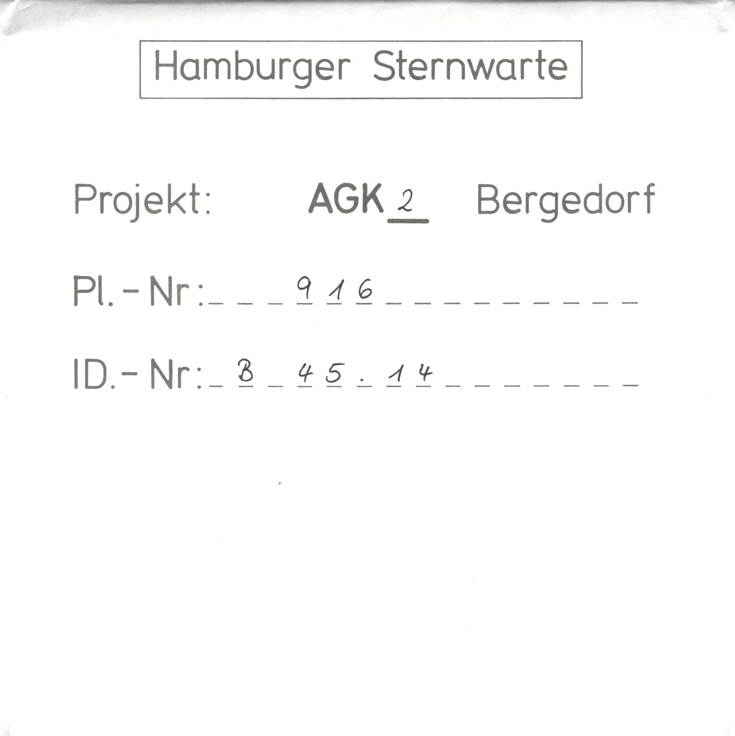 Plattenhuelle AG00916
