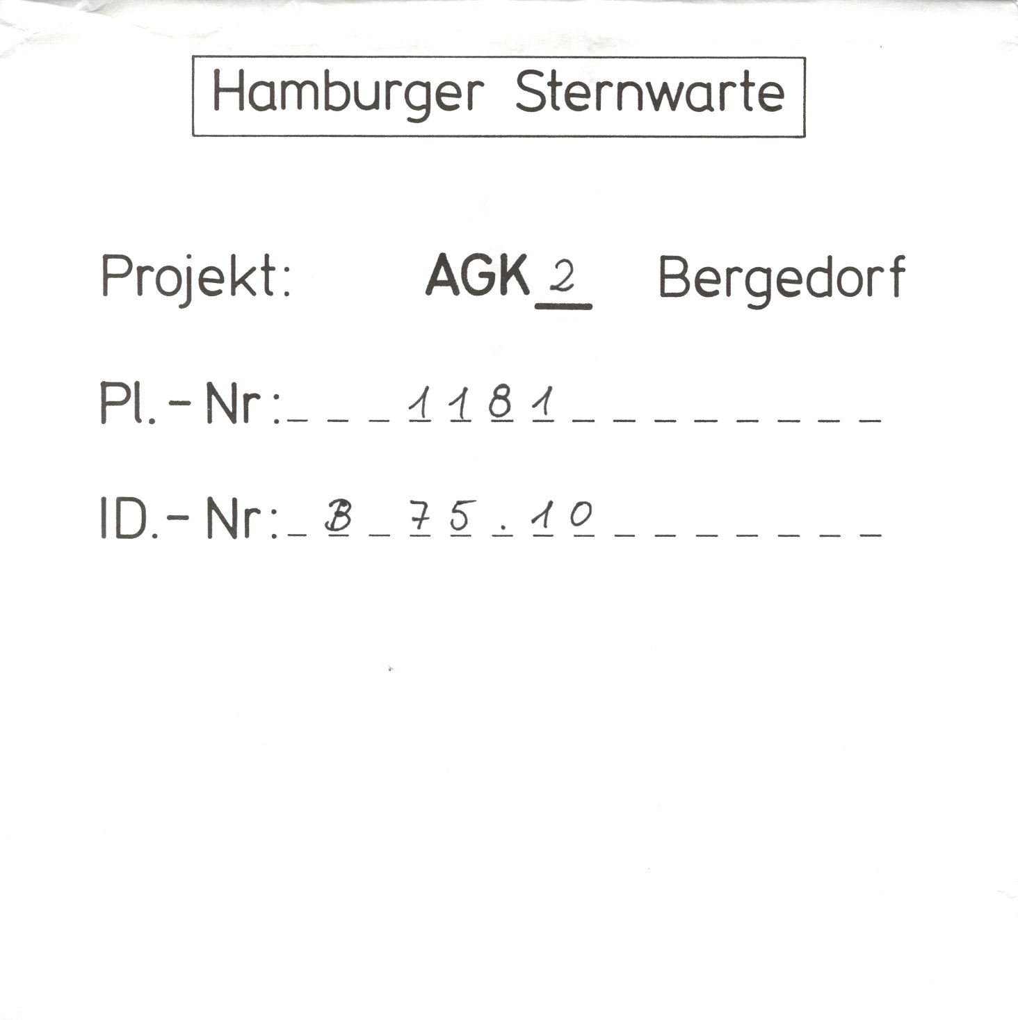 Plattenhuelle AG01181