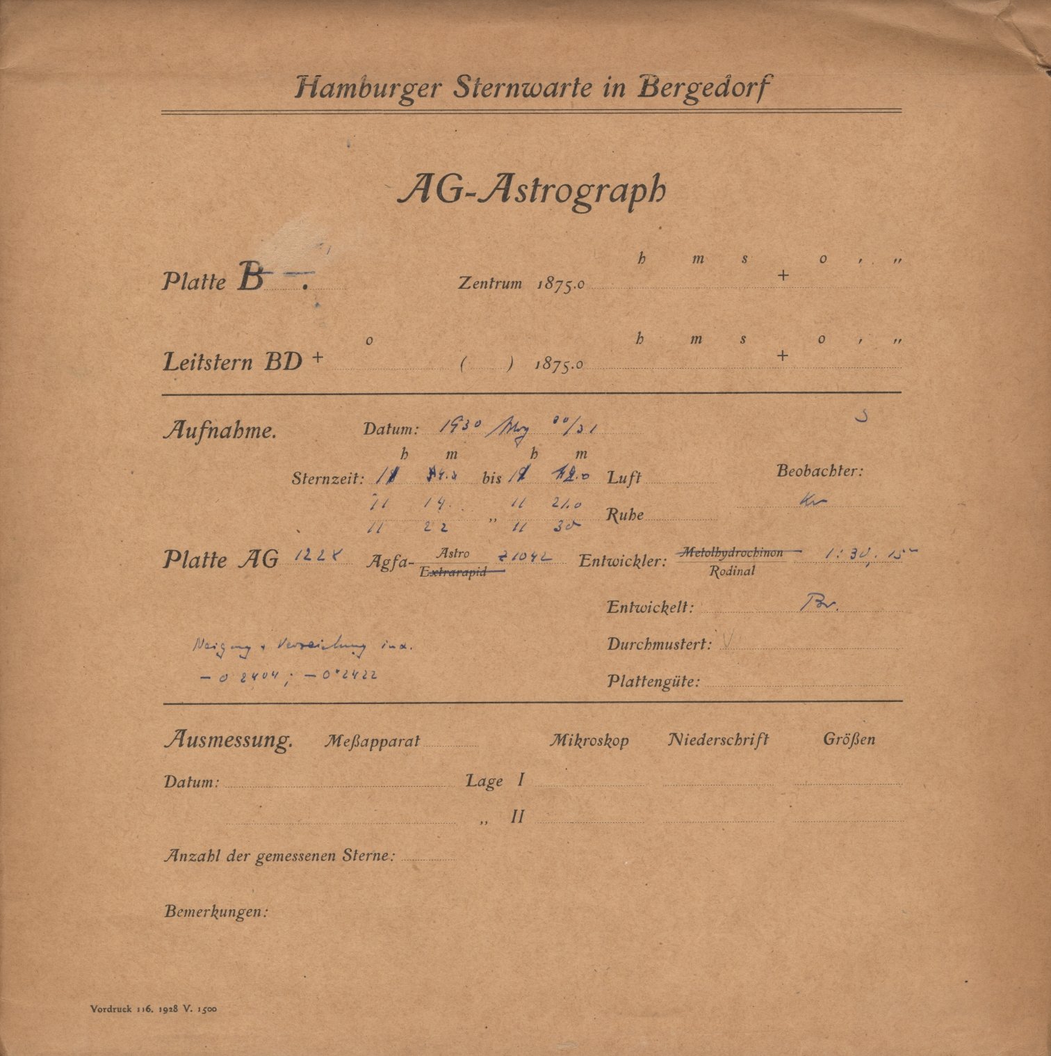 Plattenhuelle AG01228