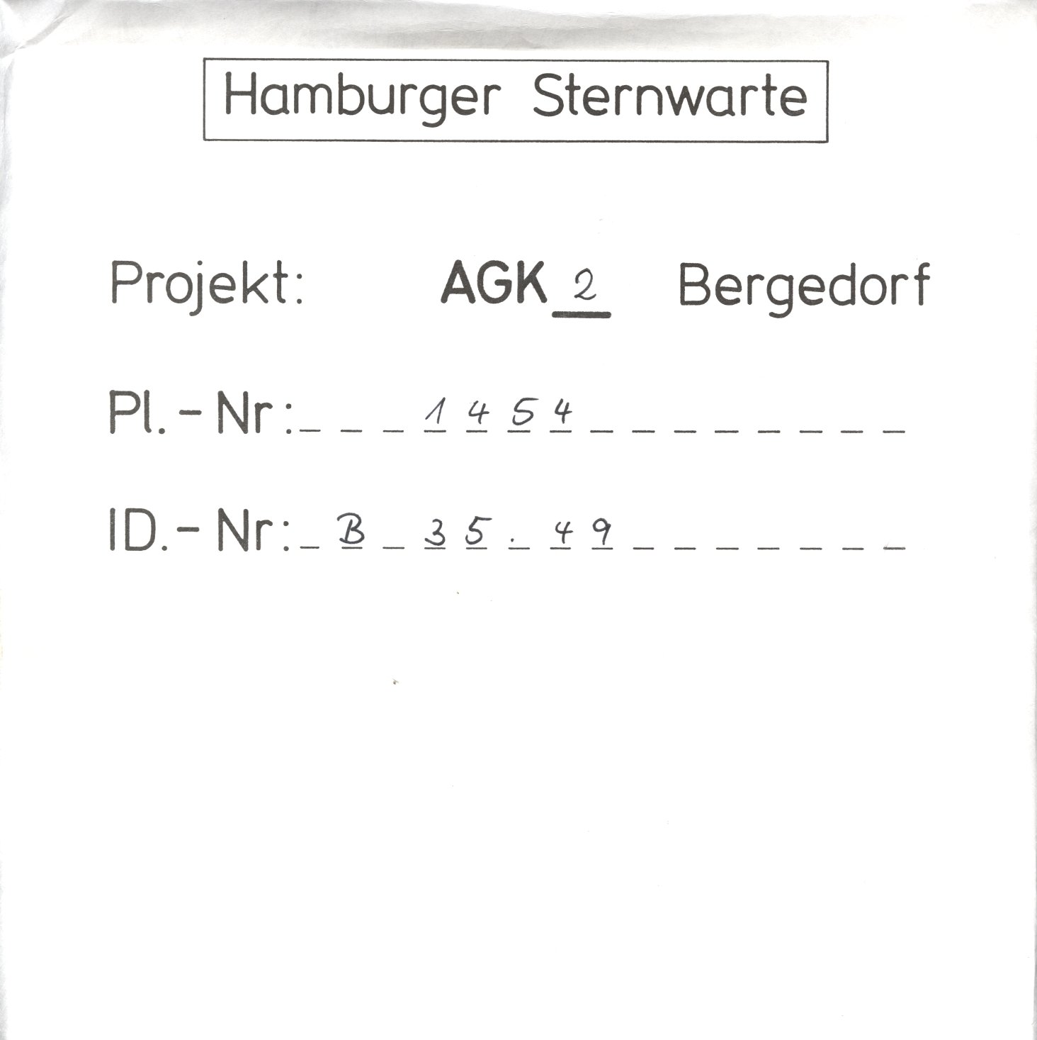 Plattenhuelle AG01454