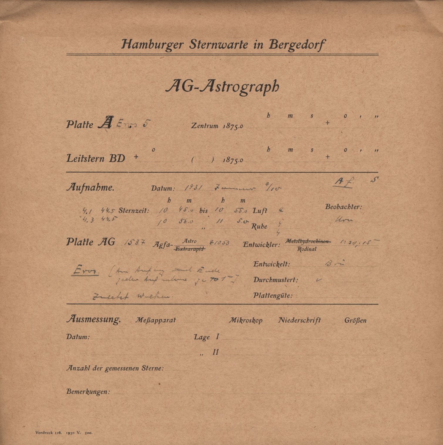 Plattenhuelle AG01537