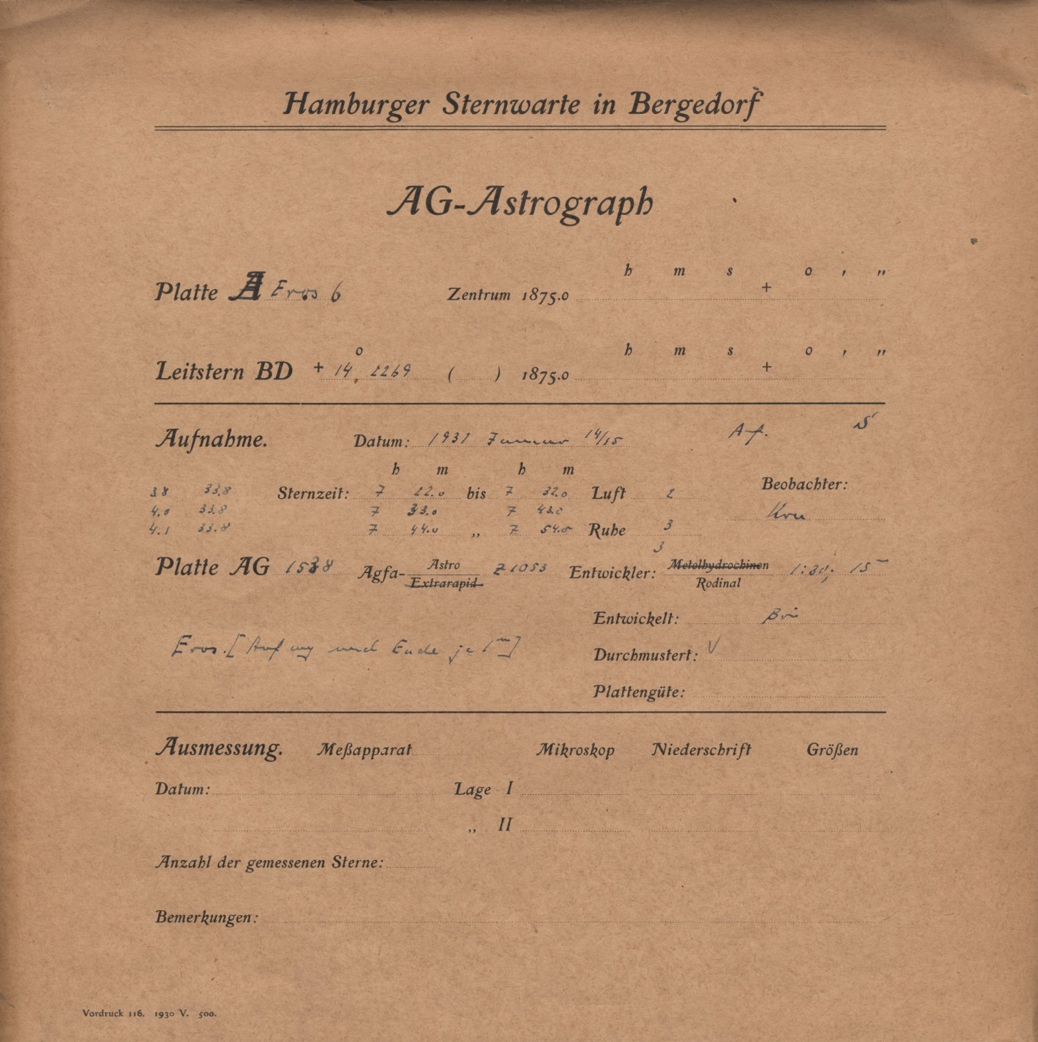 Plattenhuelle AG01538