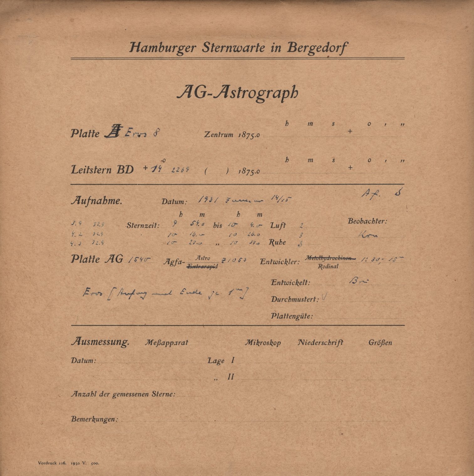 Plattenhuelle AG01540