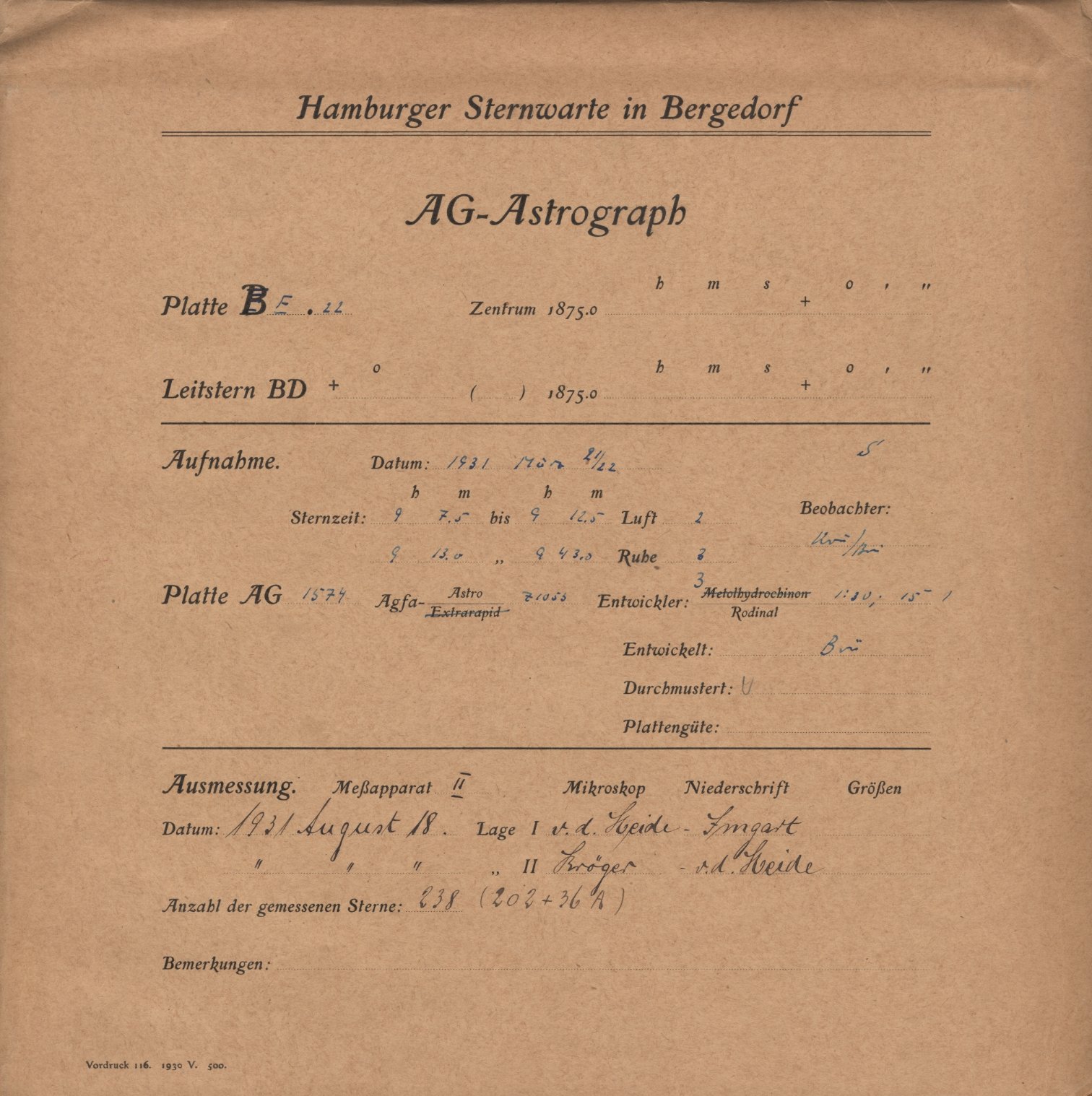 Plattenhuelle AG01574