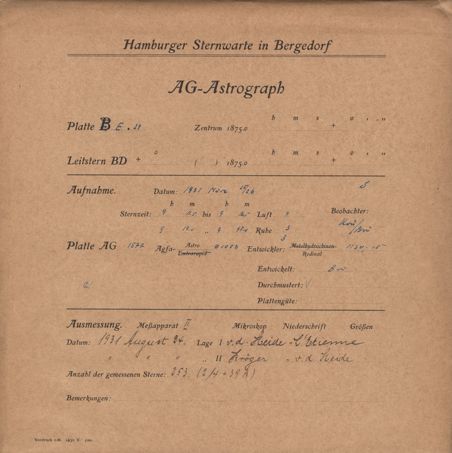 Plattenhuelle AG01577