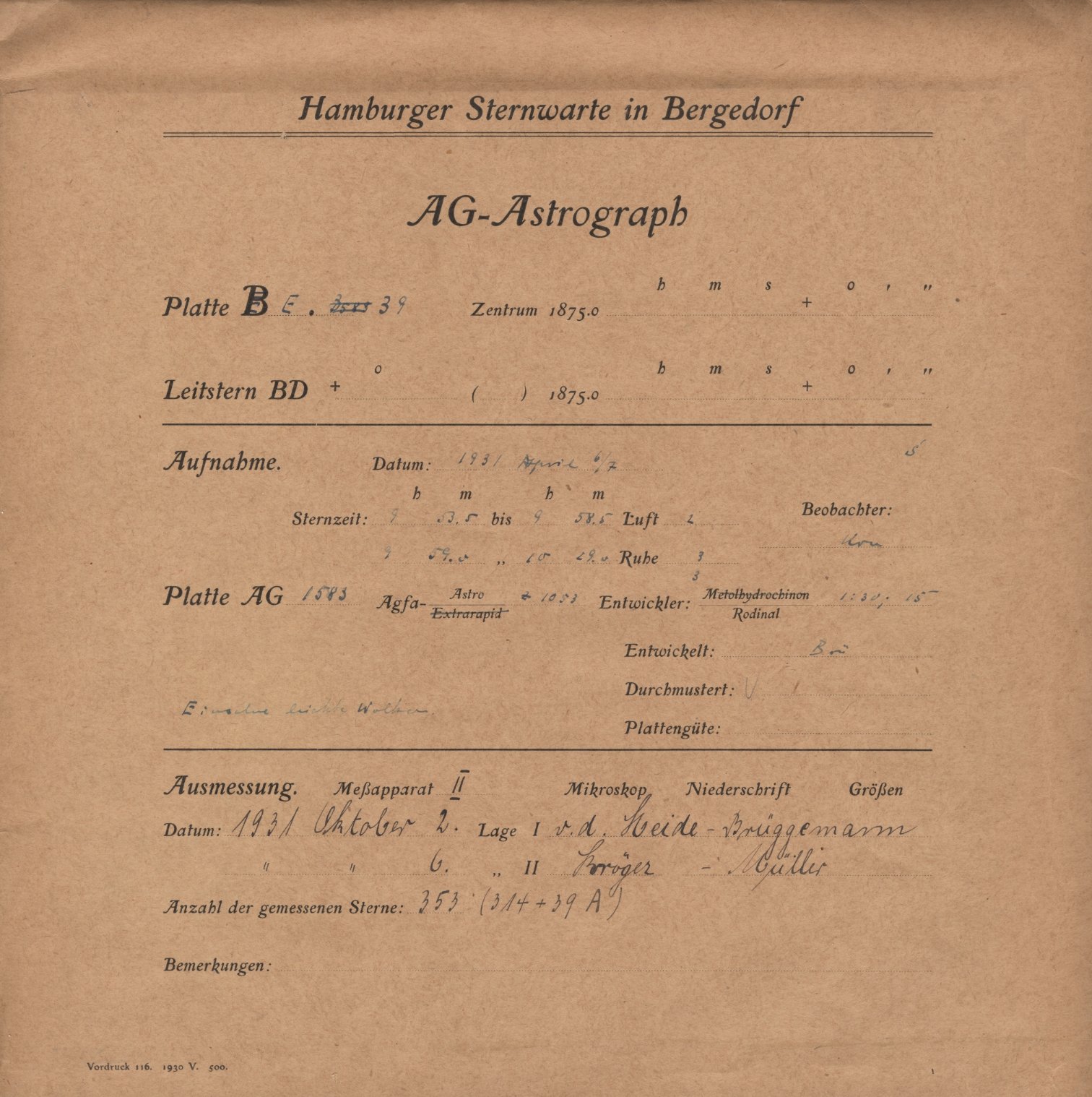 Plattenhuelle AG01583