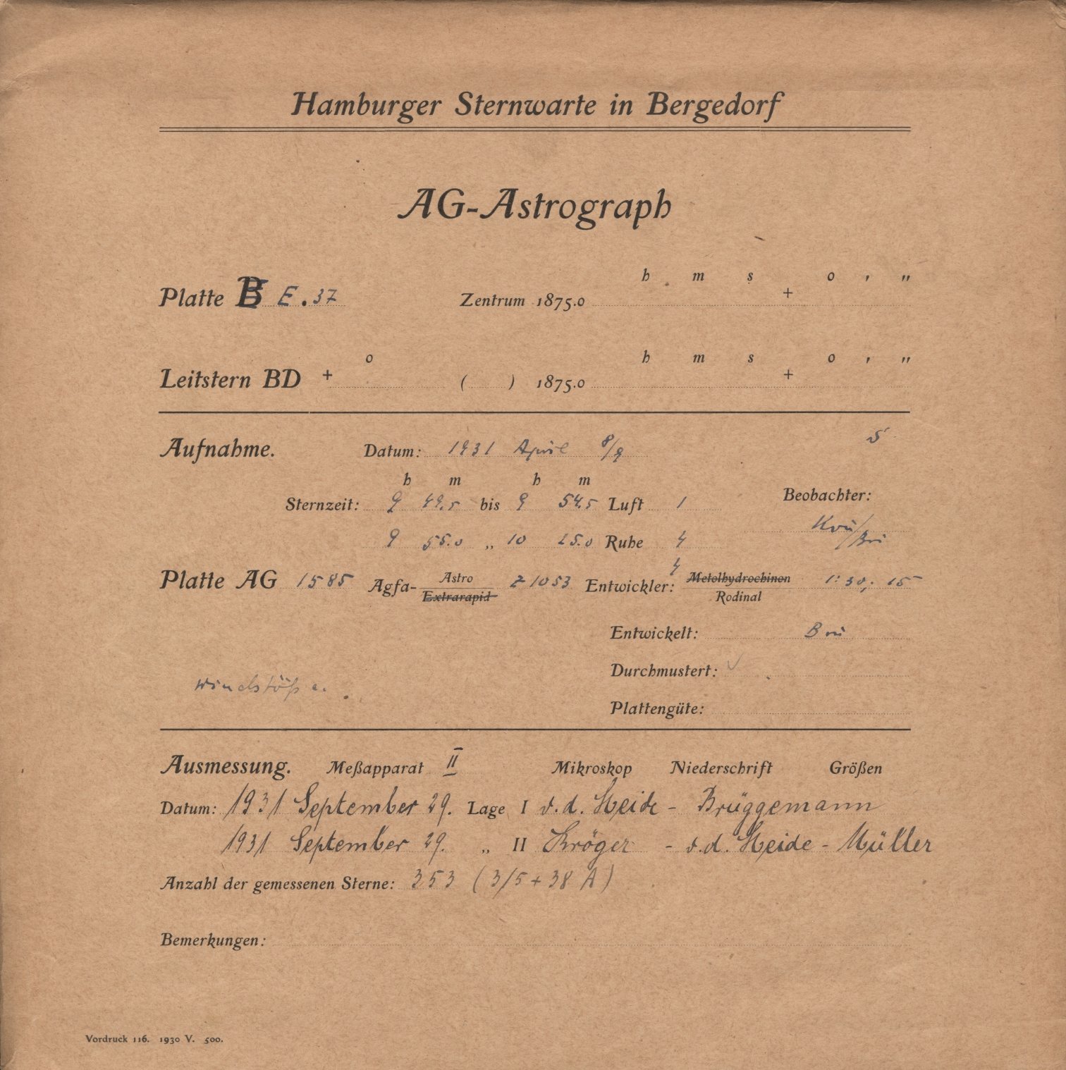 Plattenhuelle AG01585