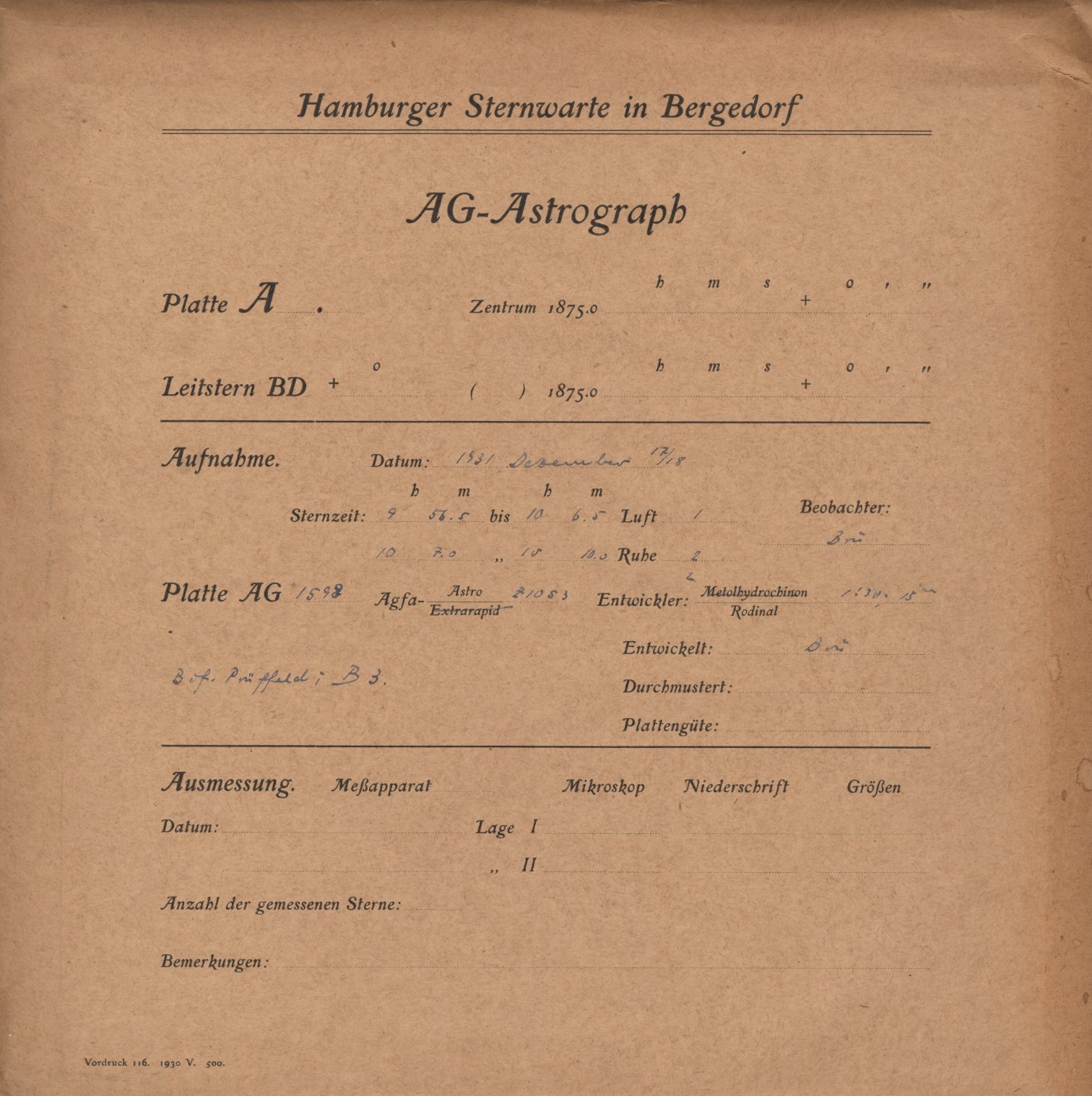 Plattenhuelle AG01598