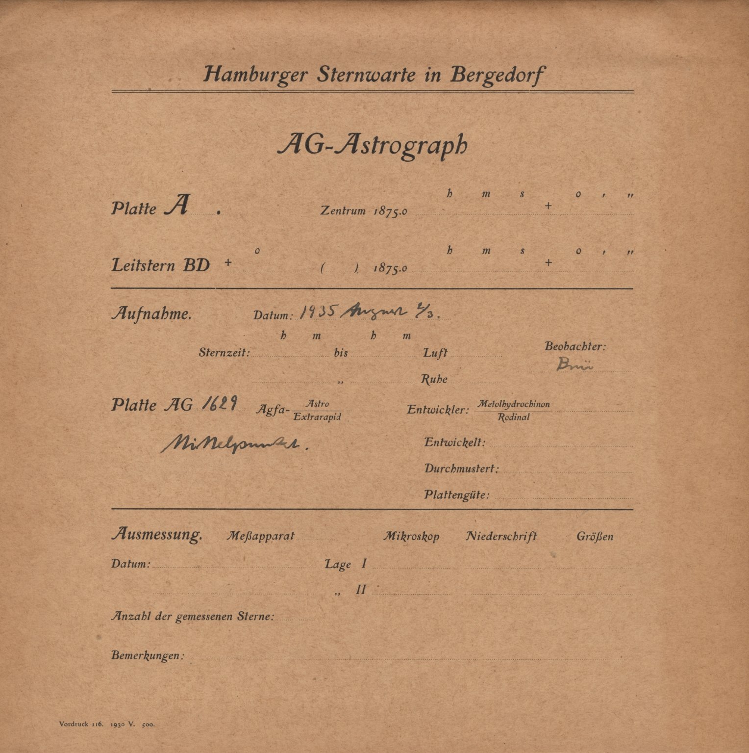 Plattenhuelle AG01629