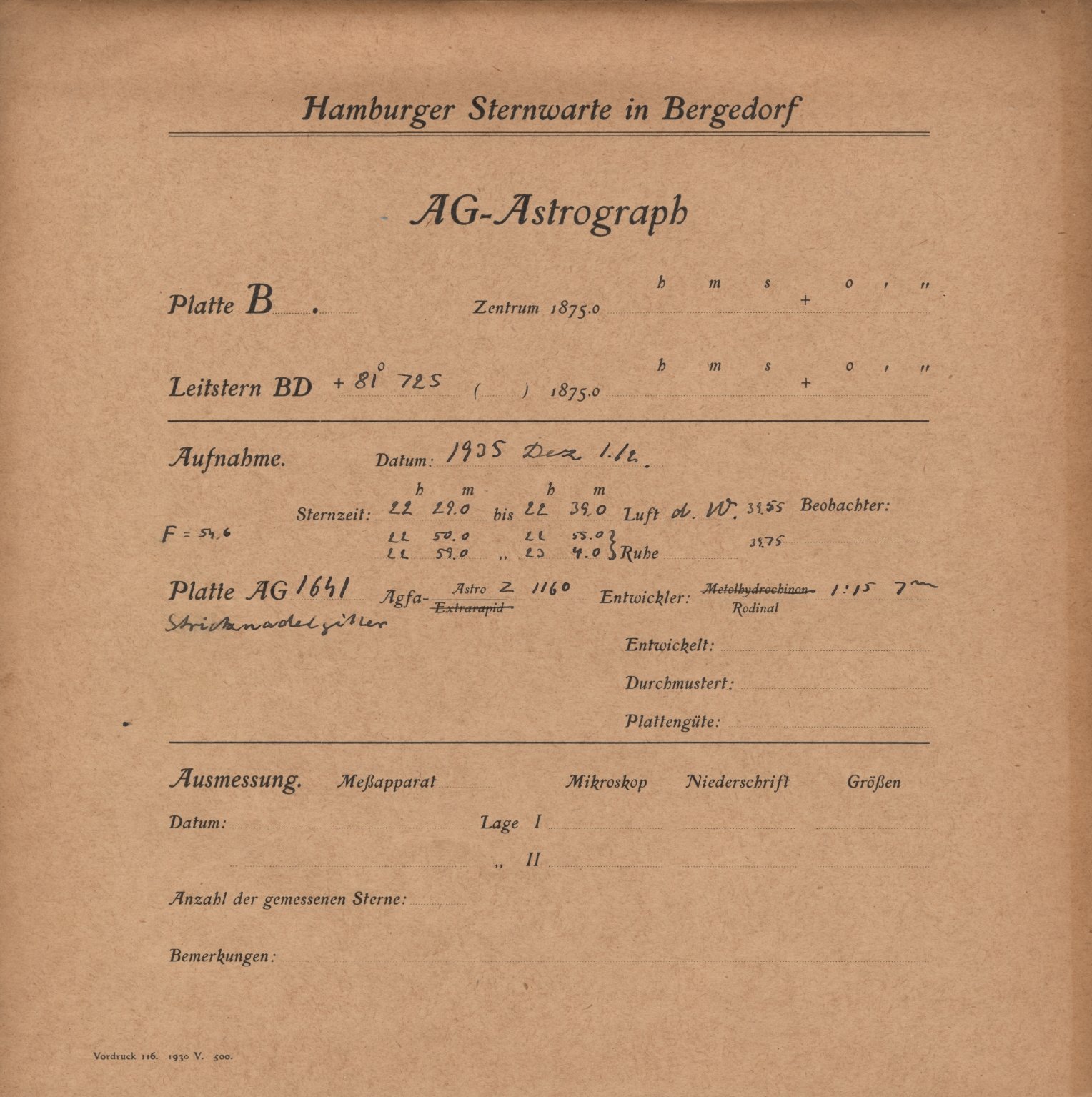 Plattenhuelle AG01641