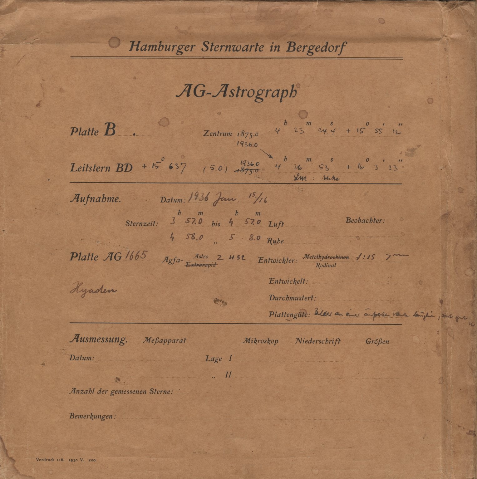 Plattenhuelle AG01665