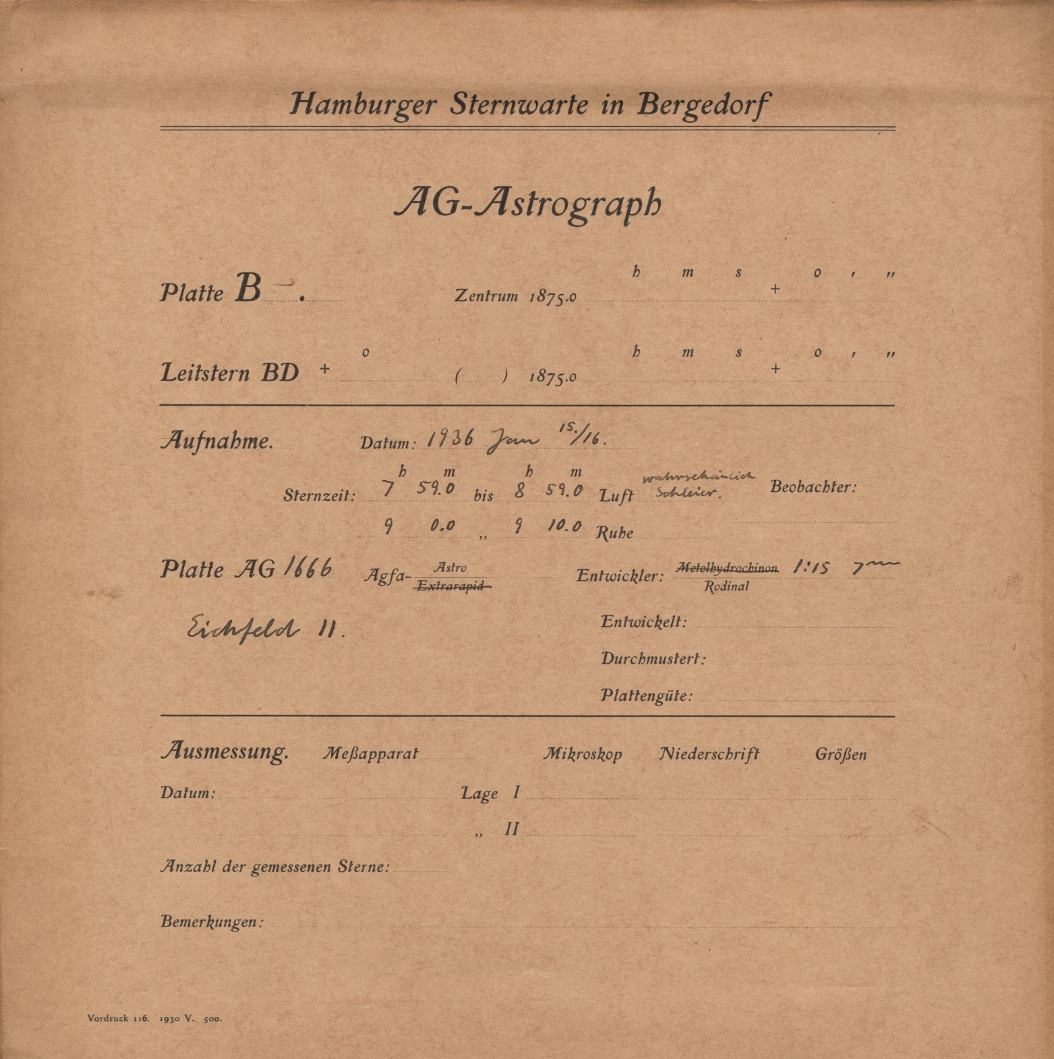 Plattenhuelle AG01666