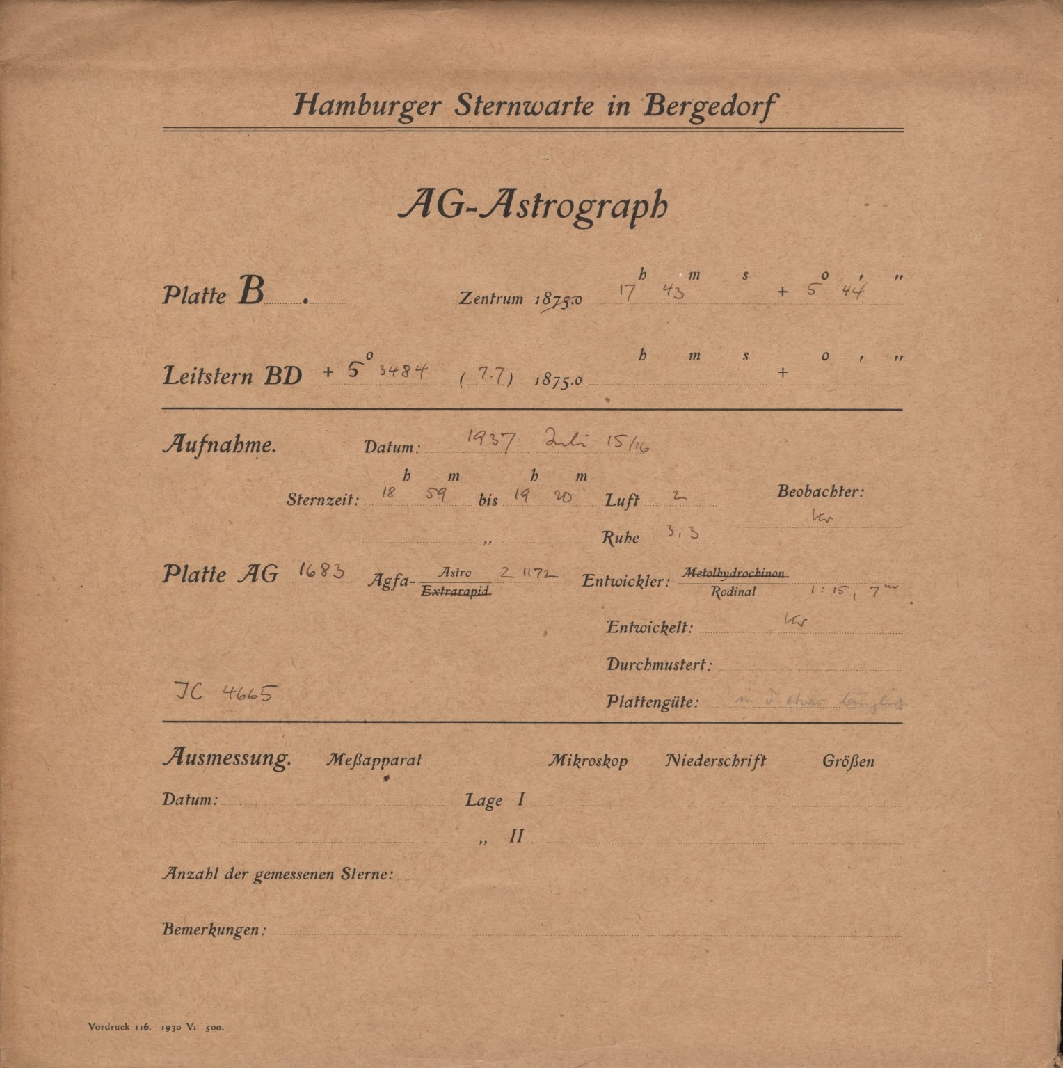 Plattenhuelle AG01683