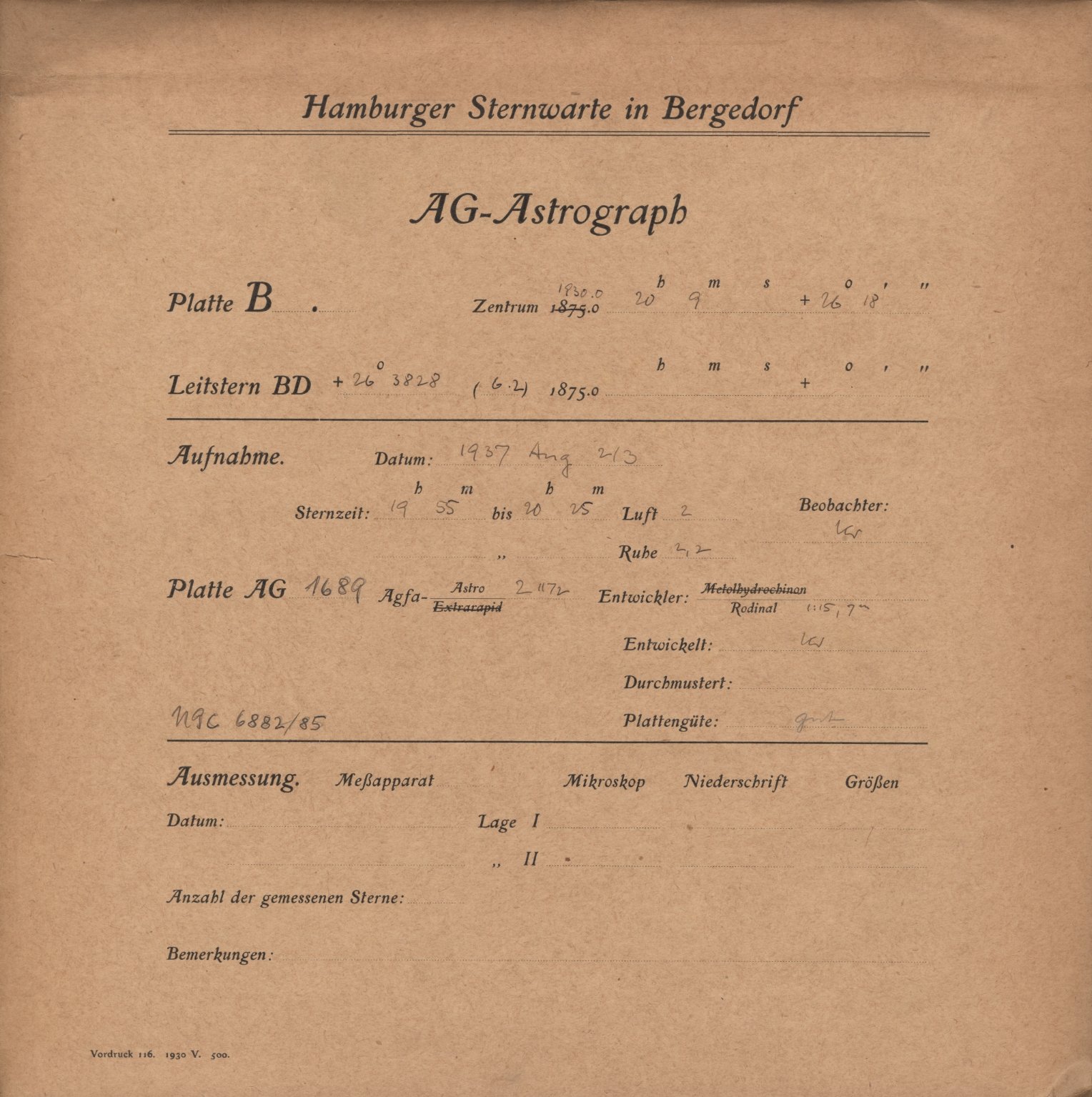 Plattenhuelle AG01689