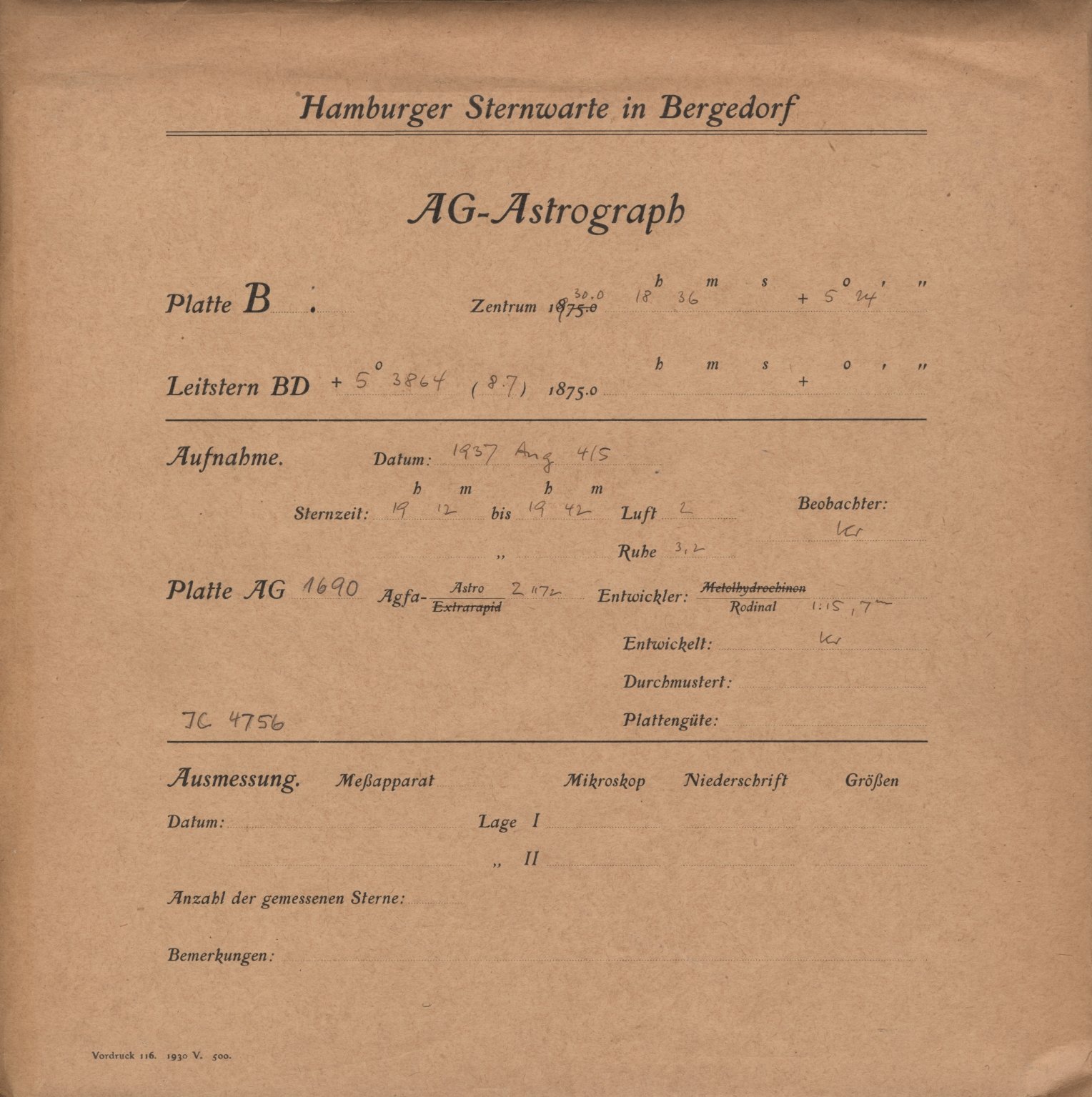 Plattenhuelle AG01690