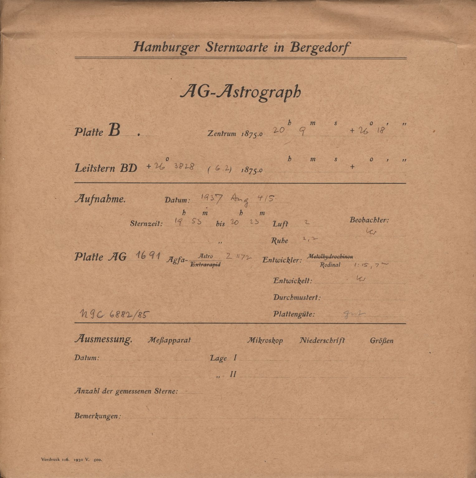Plattenhuelle AG01691