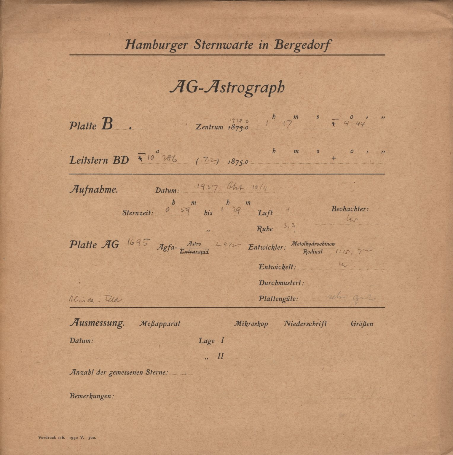 Plattenhuelle AG01695