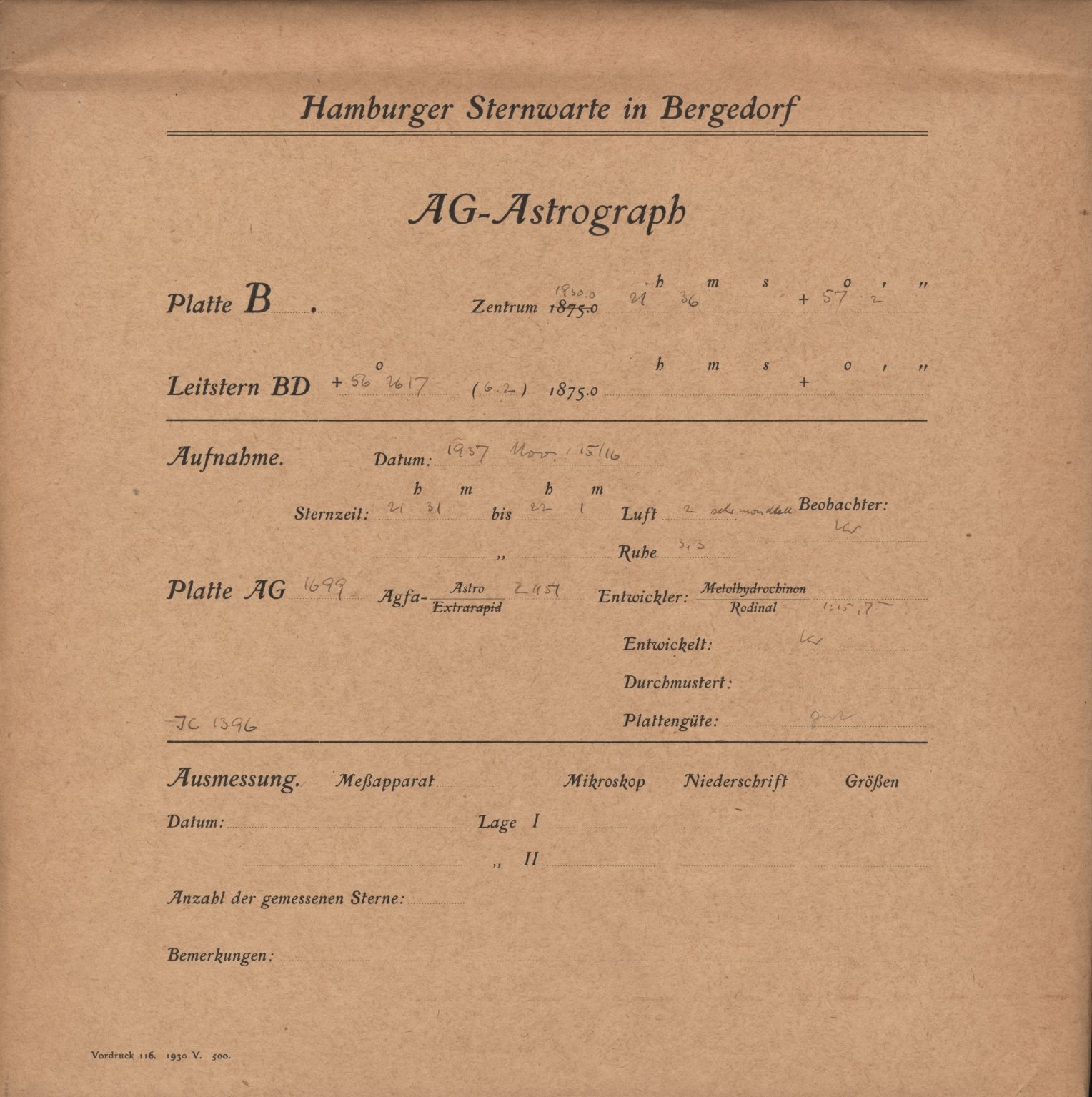 Plattenhuelle AG01699