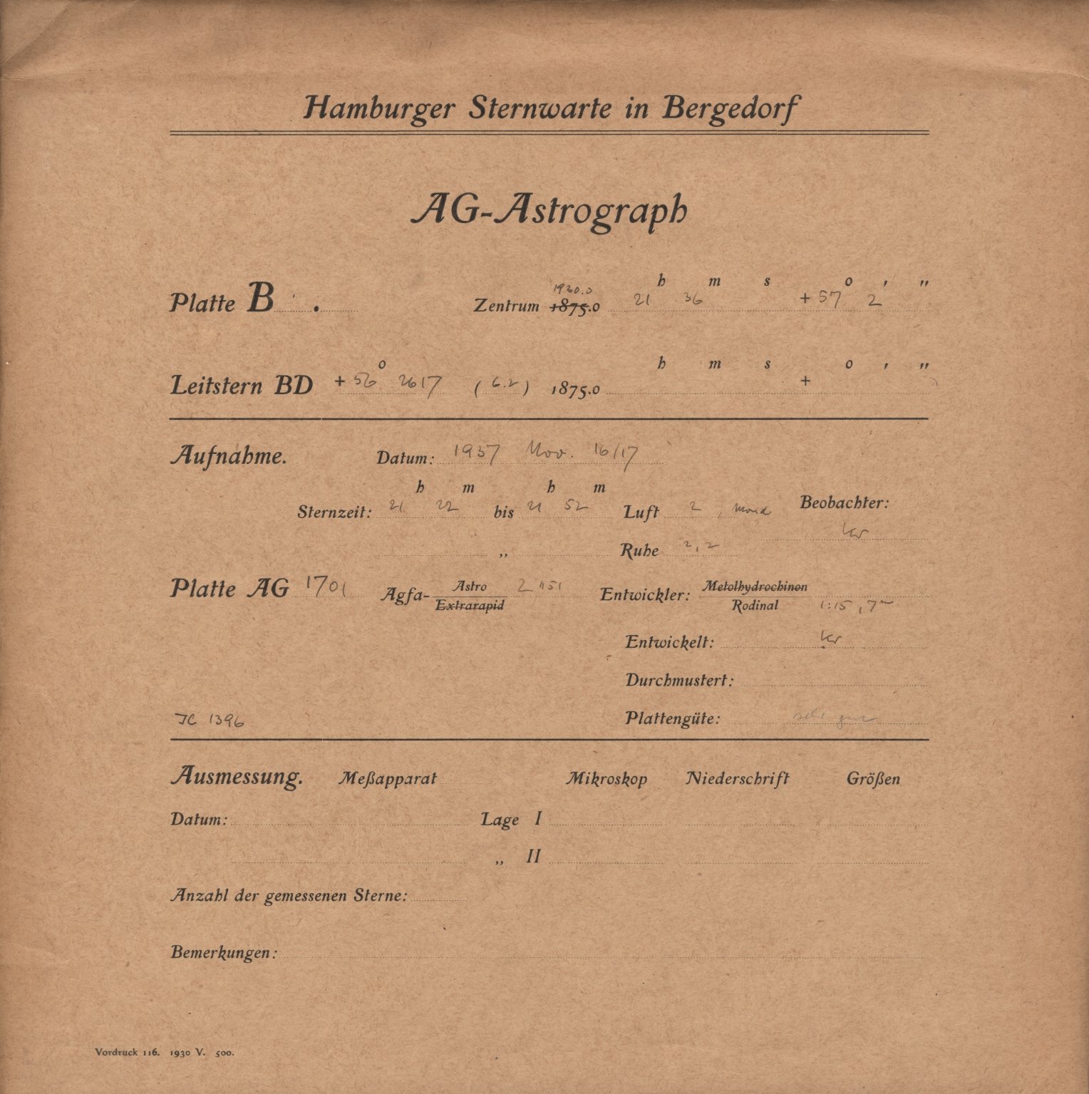 Plattenhuelle AG01701