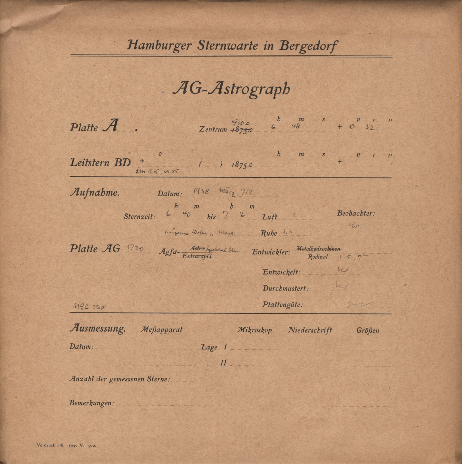 Plattenhuelle AG01720