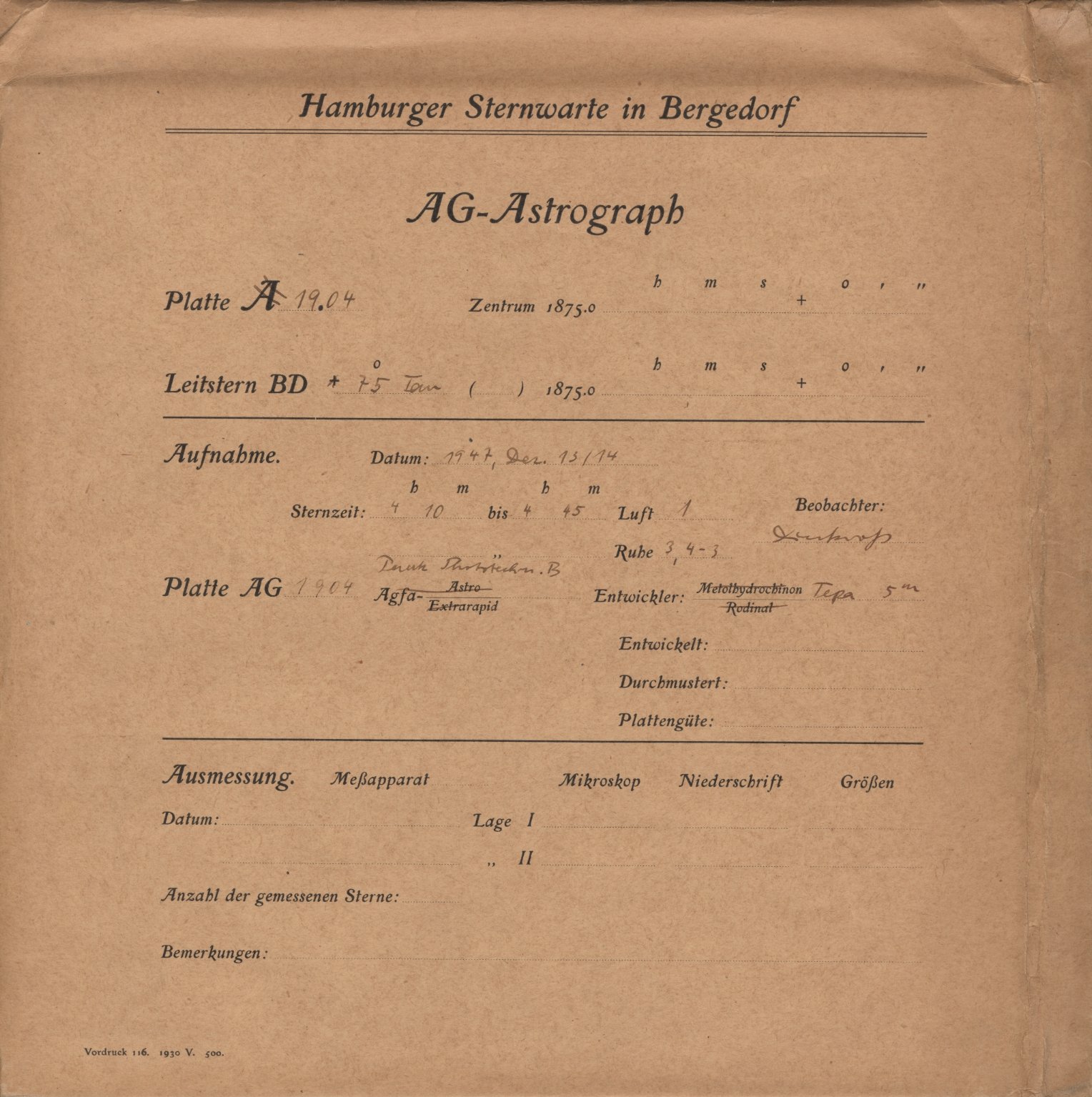 Plattenhuelle AG01904