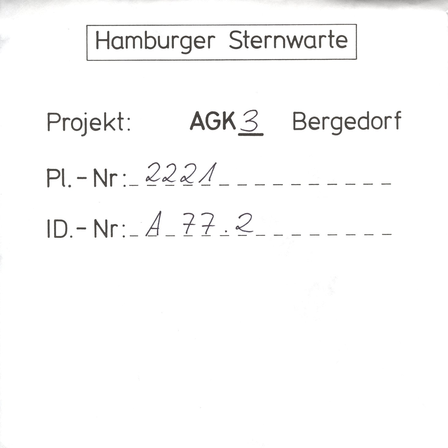 Plattenhuelle AG02221