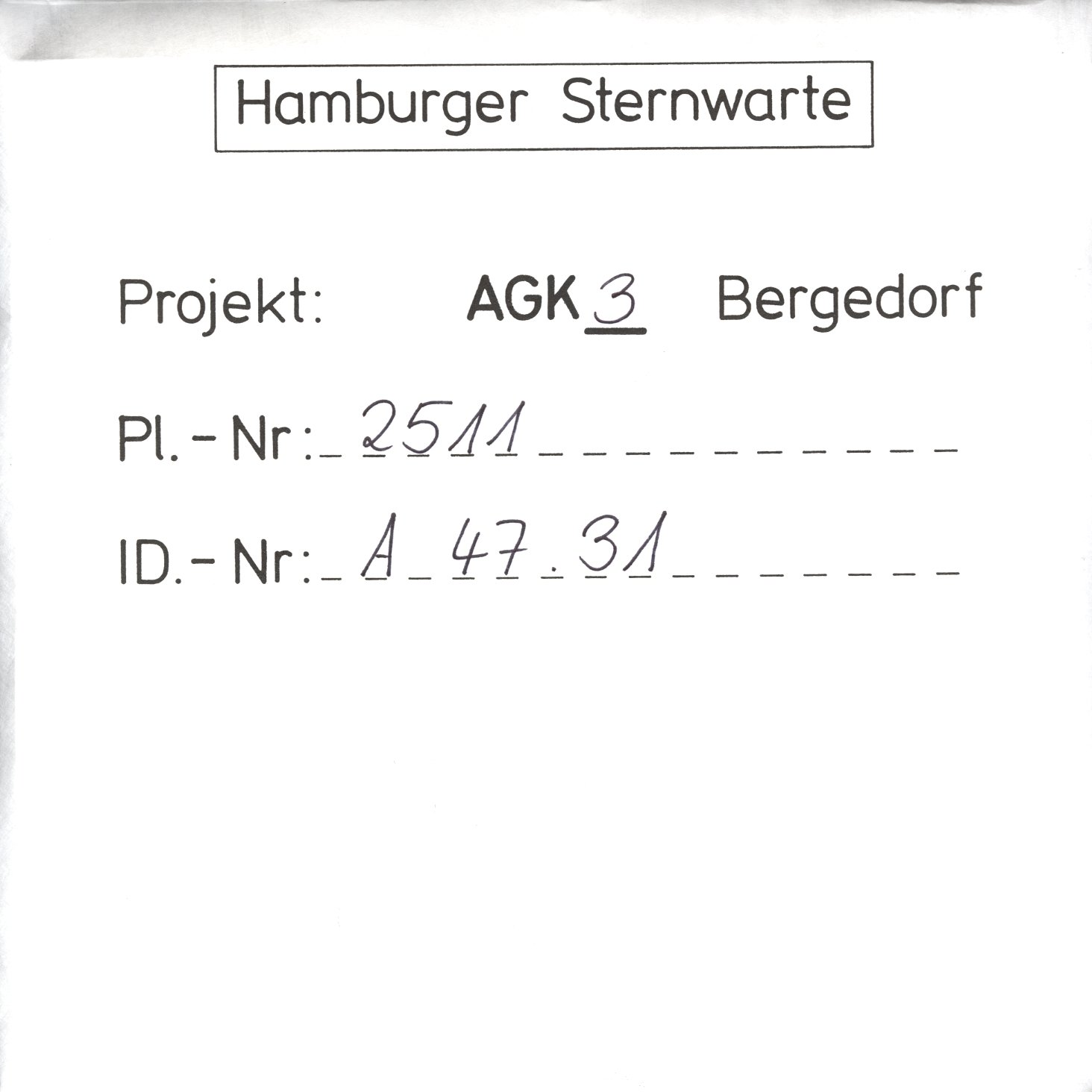 Plattenhuelle AG02511